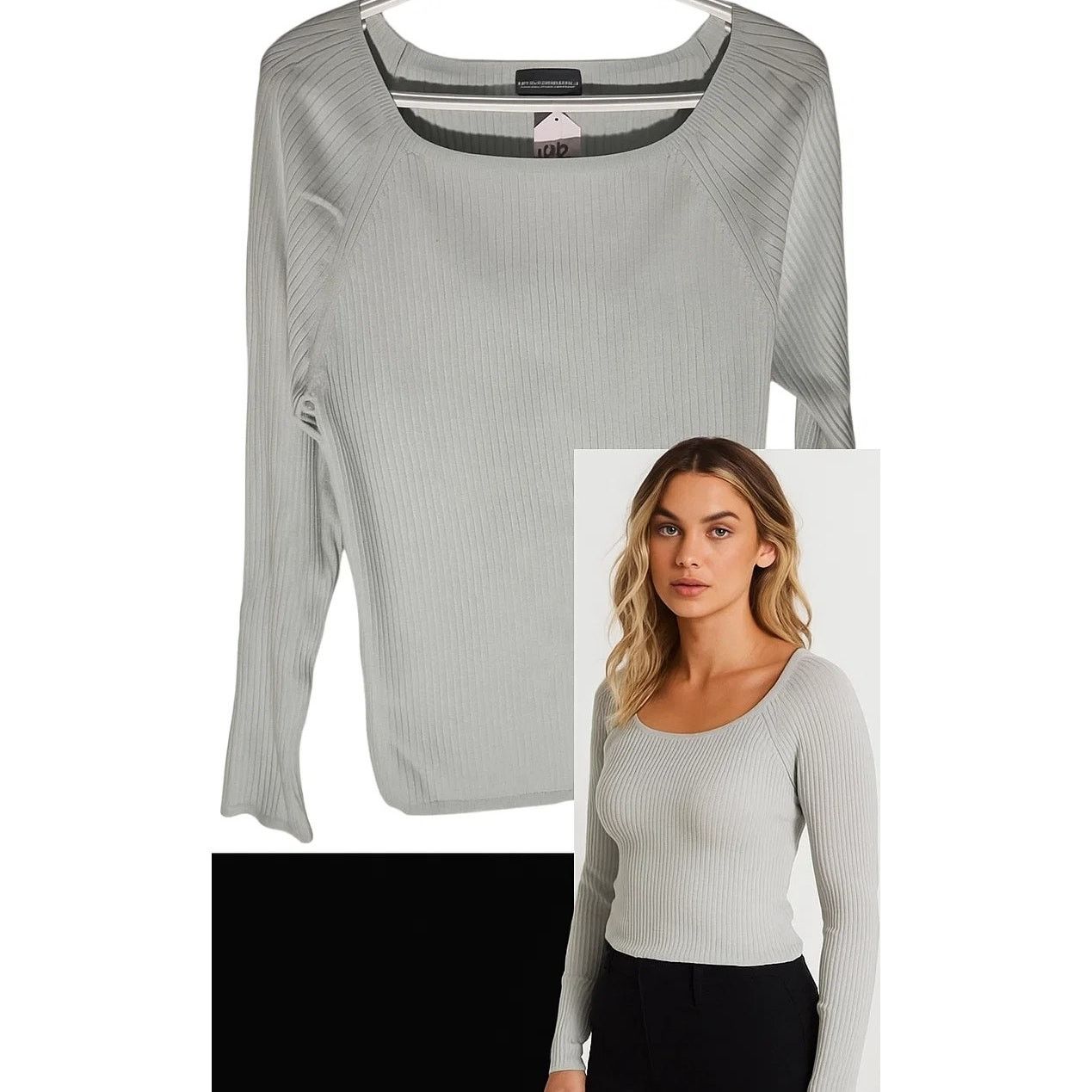 Banana Republic Banana Republic Ribbed Sage Green Square Neck Top - XL Size XL / US 12-14 / IT 48-50 - 1 Thumbnail