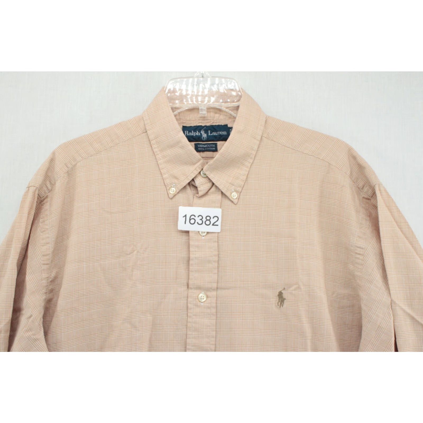 Ralph Lauren VINTAGE Ralph Lauren Shirt Yarmouth Men’s 16-33 Brown Houndstooth Long Sleeve Size US L / EU 52-54 / 3 - 7 Thumbnail