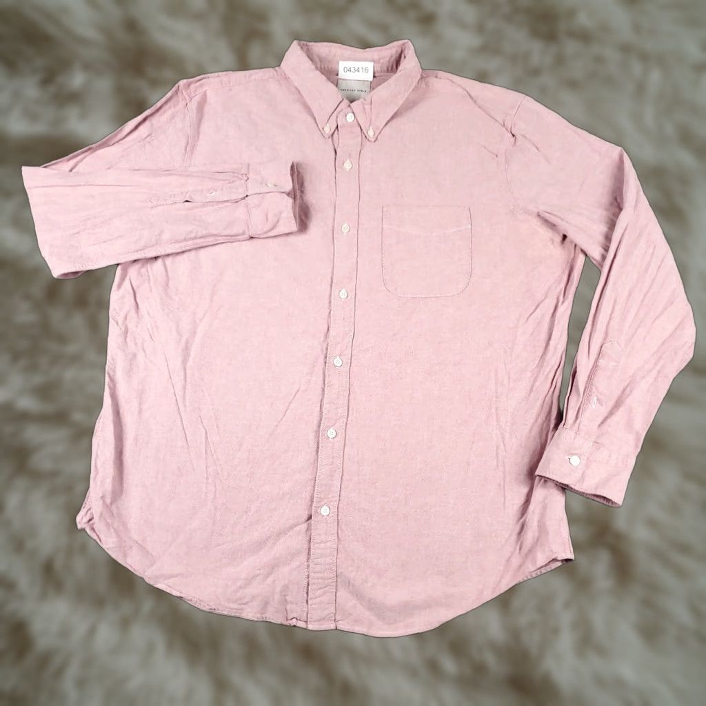 American Eagle Outfitters American Eagle Outfitters Shirt Mens 2XL Pink Casual Long Sleeve Button Up Size US XXL / EU 58 / 5 - 1 Thumbnail