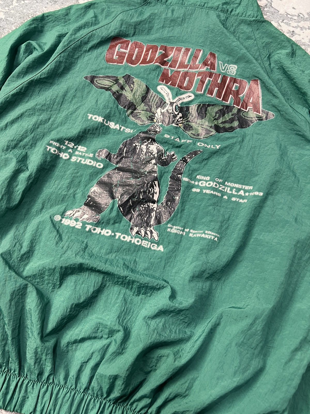 Vintage RARE! 1993 Godzilla vs Mothra STAFF ONLY Light Jacket Size US L / EU 52-54 / 3 - 8 Thumbnail