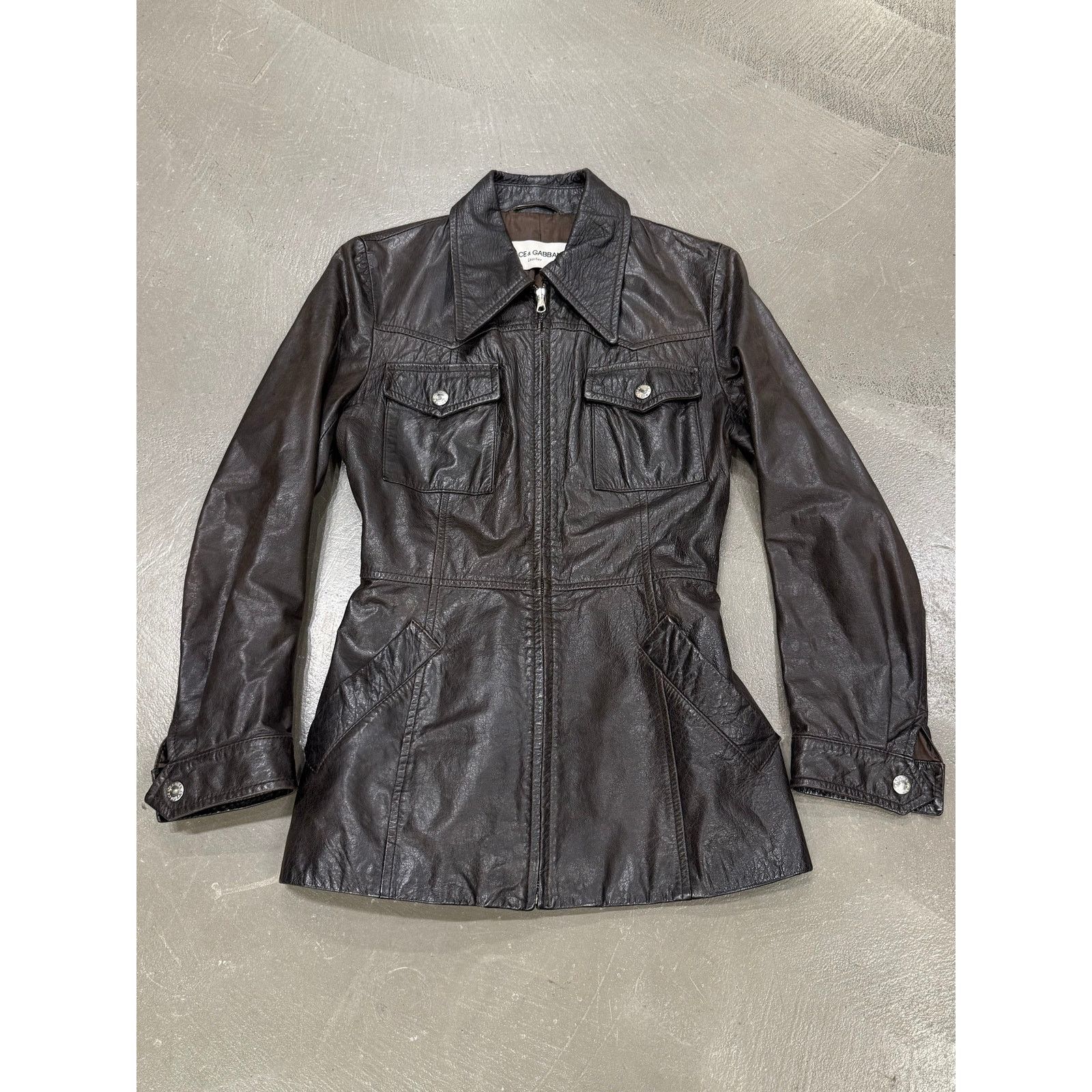 Dolce & Gabbana 1990s Dolce & Gabbana leather belted coat Size M / US 6-8 / IT 42-44 - 1 Thumbnail