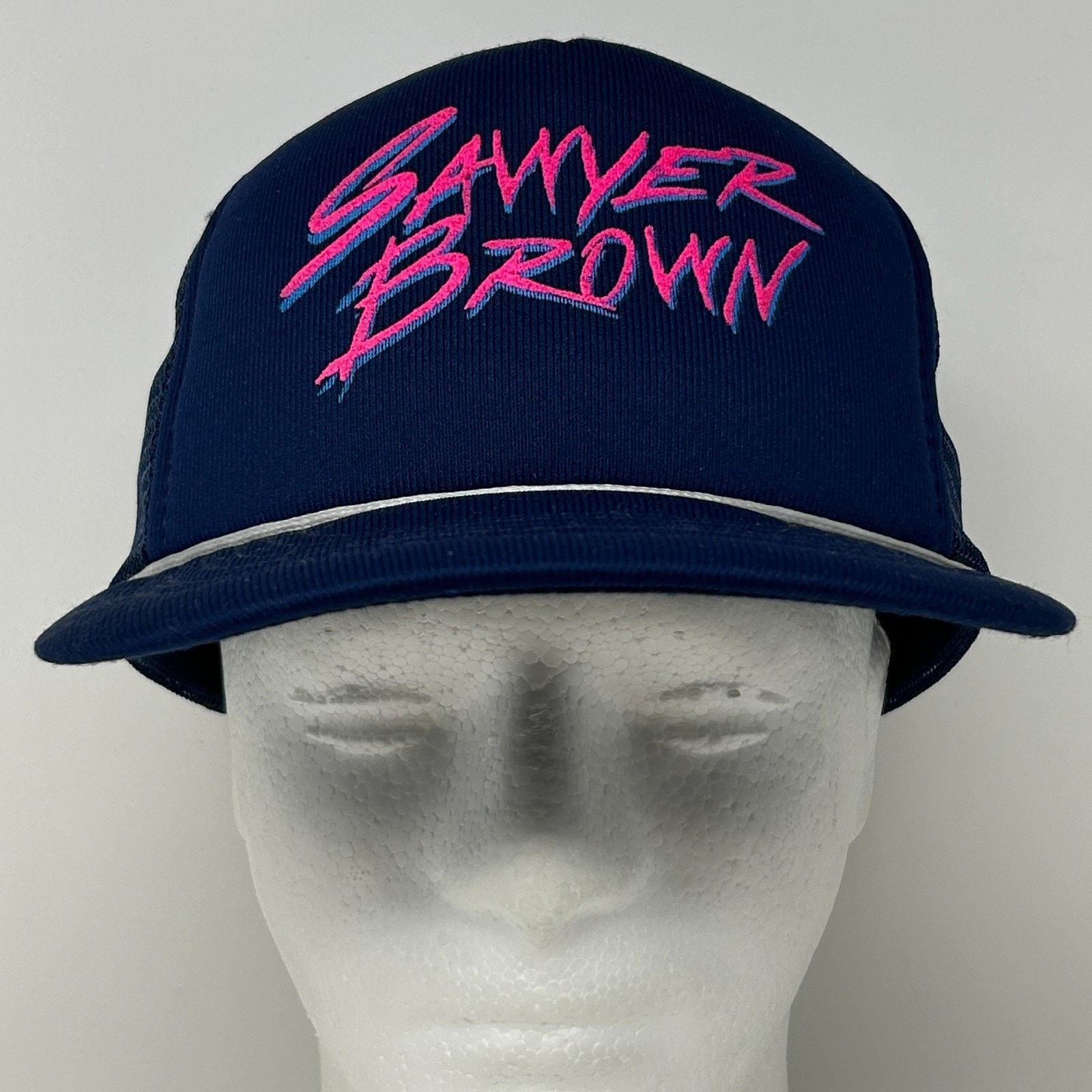 Vintage Vintage Sawyer Brown Trucker Hat Cap Blue Country Western Size ONE SIZE - 2 Thumbnail