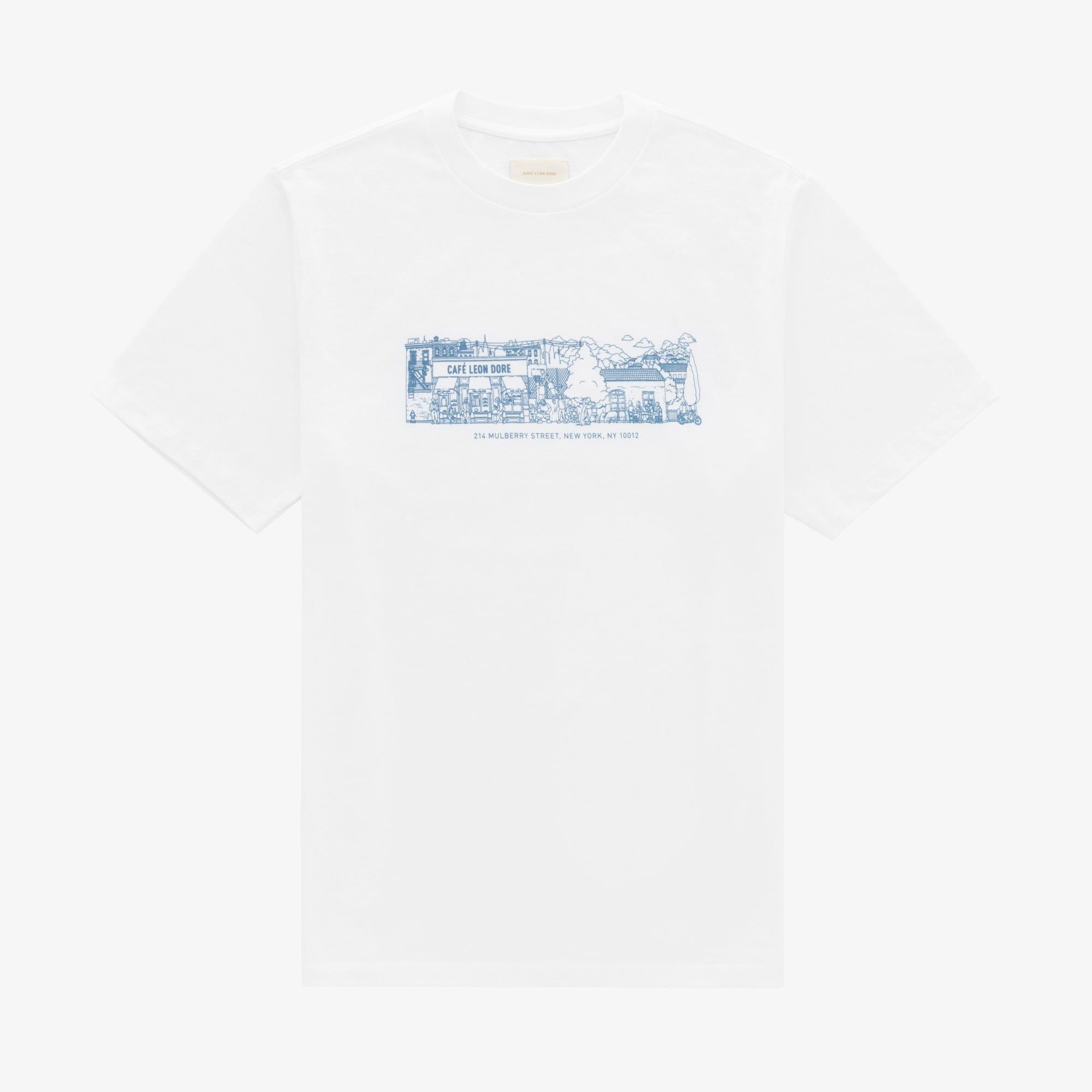 image of Aime Leon Dore Café Leon Dore Graphic Tee in White, Men's (Size XL)