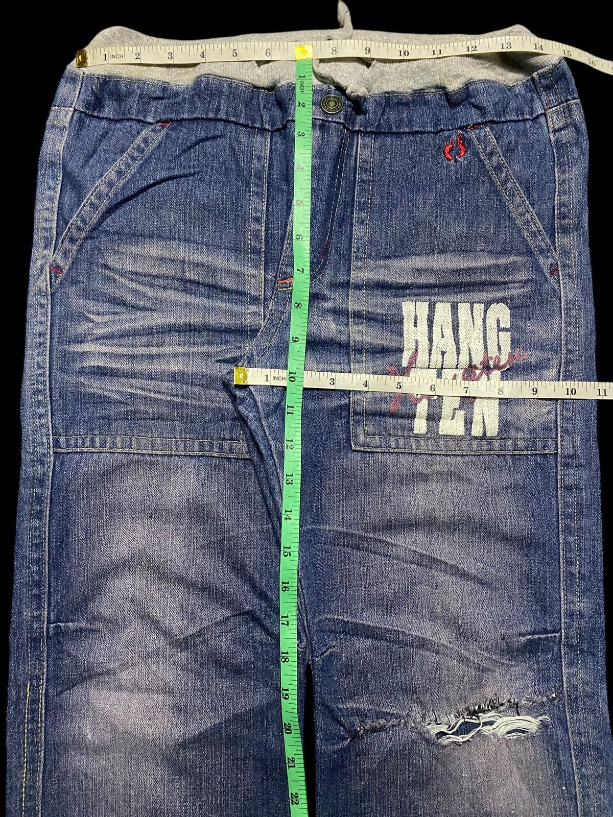 Hang Ten Hang Ten Baggy jean great condition with a unique vibe jeans Size US 30 / EU 46 - 12 Thumbnail