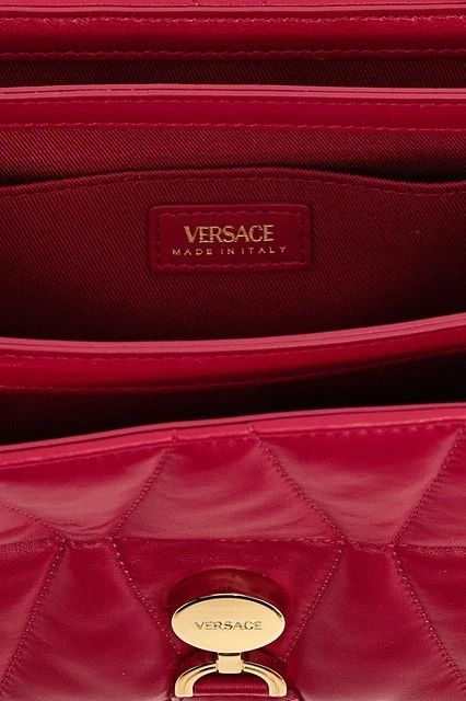 Versace VERSACE Kleio Red Quilted Leather Shoulder Bag New Auth Size ONE SIZE - 4 Thumbnail