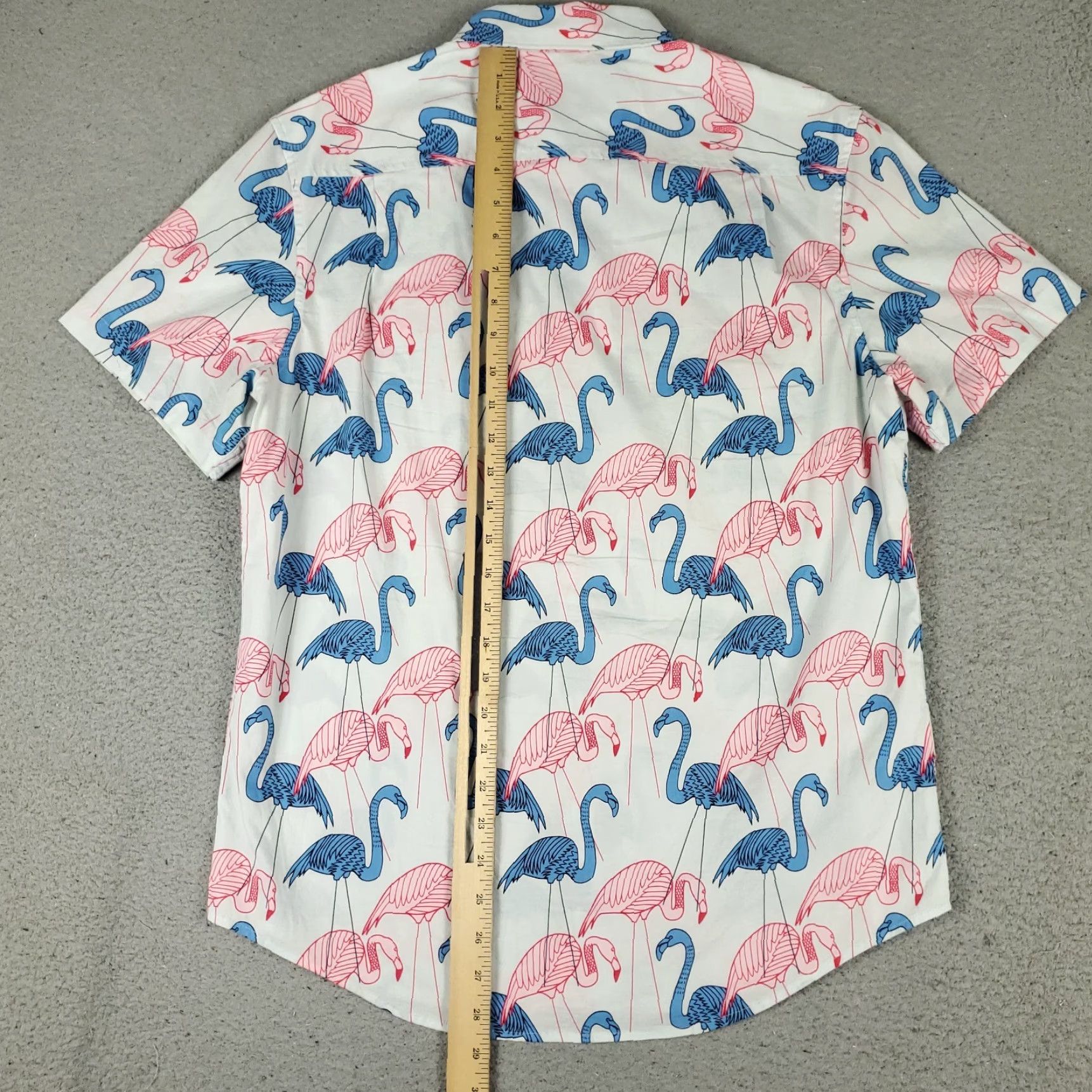 Original Penguin Penguin Shirt Mens Size Medium Blue Pink Flamingos Casual Button Up Short Sleeve Size US M / EU 48-50 / 2 - 3 Thumbnail