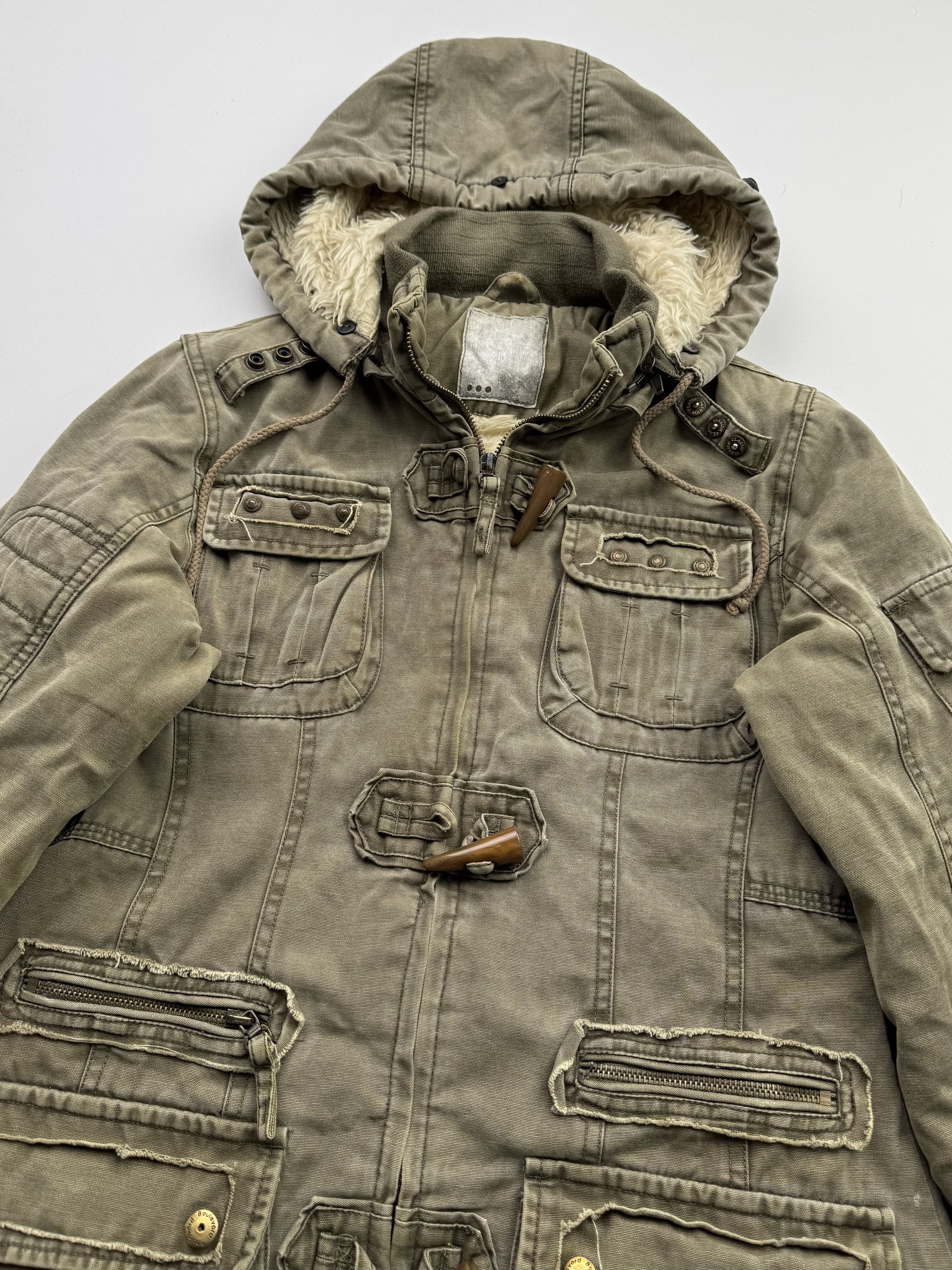 Vintage Vintage Washed Hooded Jacket With Many Details B344(V158)E2 Size XS / US 0-2 / IT 36-38 - 2 Thumbnail