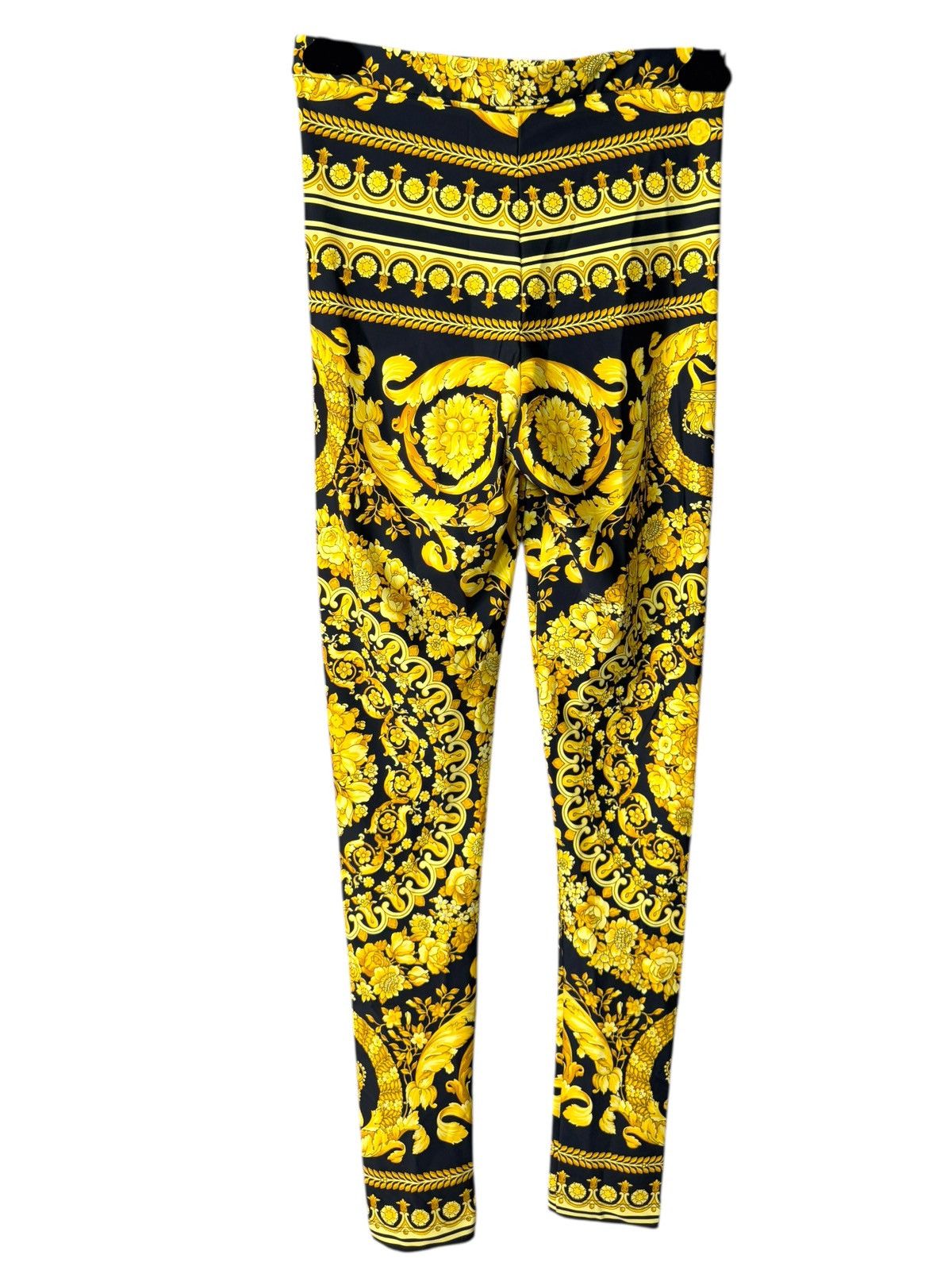 Versace Versace black gold Baroque stretch leggings - size S Size 27" / US 4 / IT 40 - 2 Thumbnail