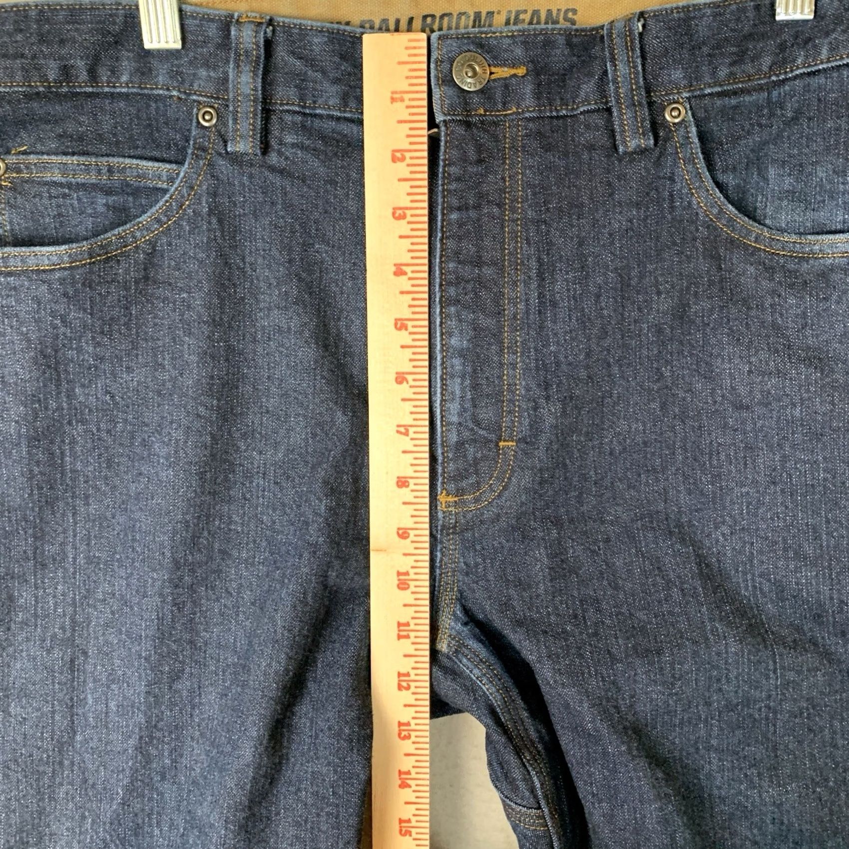 Duluth Trading Company Duluth Trading Co Jeans BallRoom Double Flex Men 38x32 Blue Denim Cotton Blend Regular Straight 5-Pocket Button Zip Vintage No Size US 38 / EU 54 - 6 Thumbnail