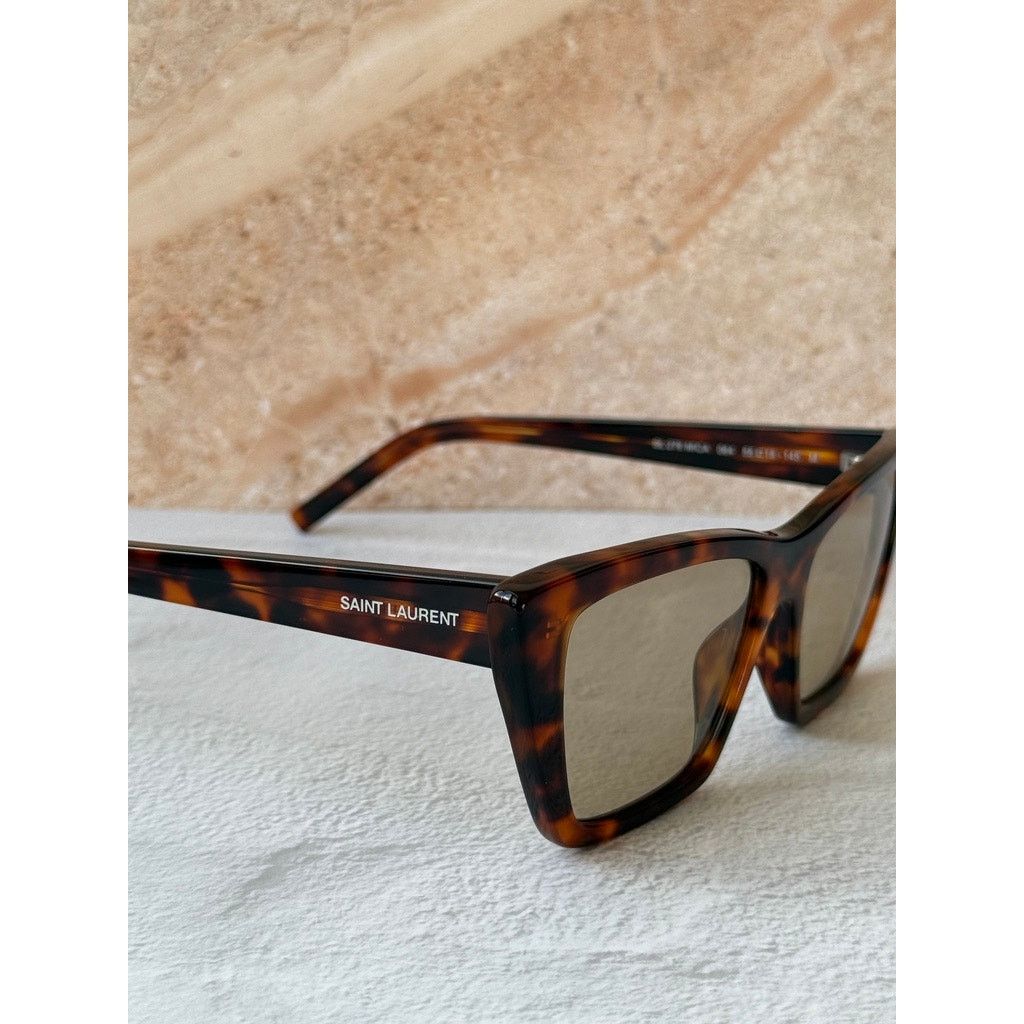 Saint Laurent Paris NEW Saint Laurent SL276 Mica Sunglasses in Havana Brown Size ONE SIZE - 4 Thumbnail