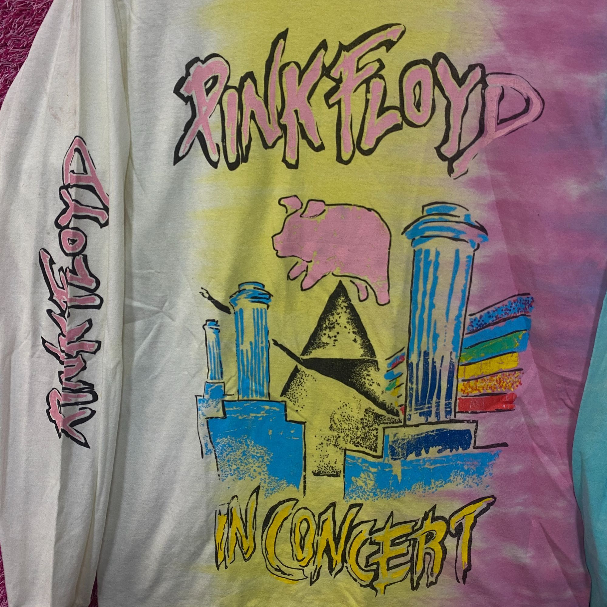 Pink Floyd Pink Floyd In Concert Long Sleeve Tie Dye Tshirt size Small Size US S / EU 44-46 / 1 - 2 Thumbnail