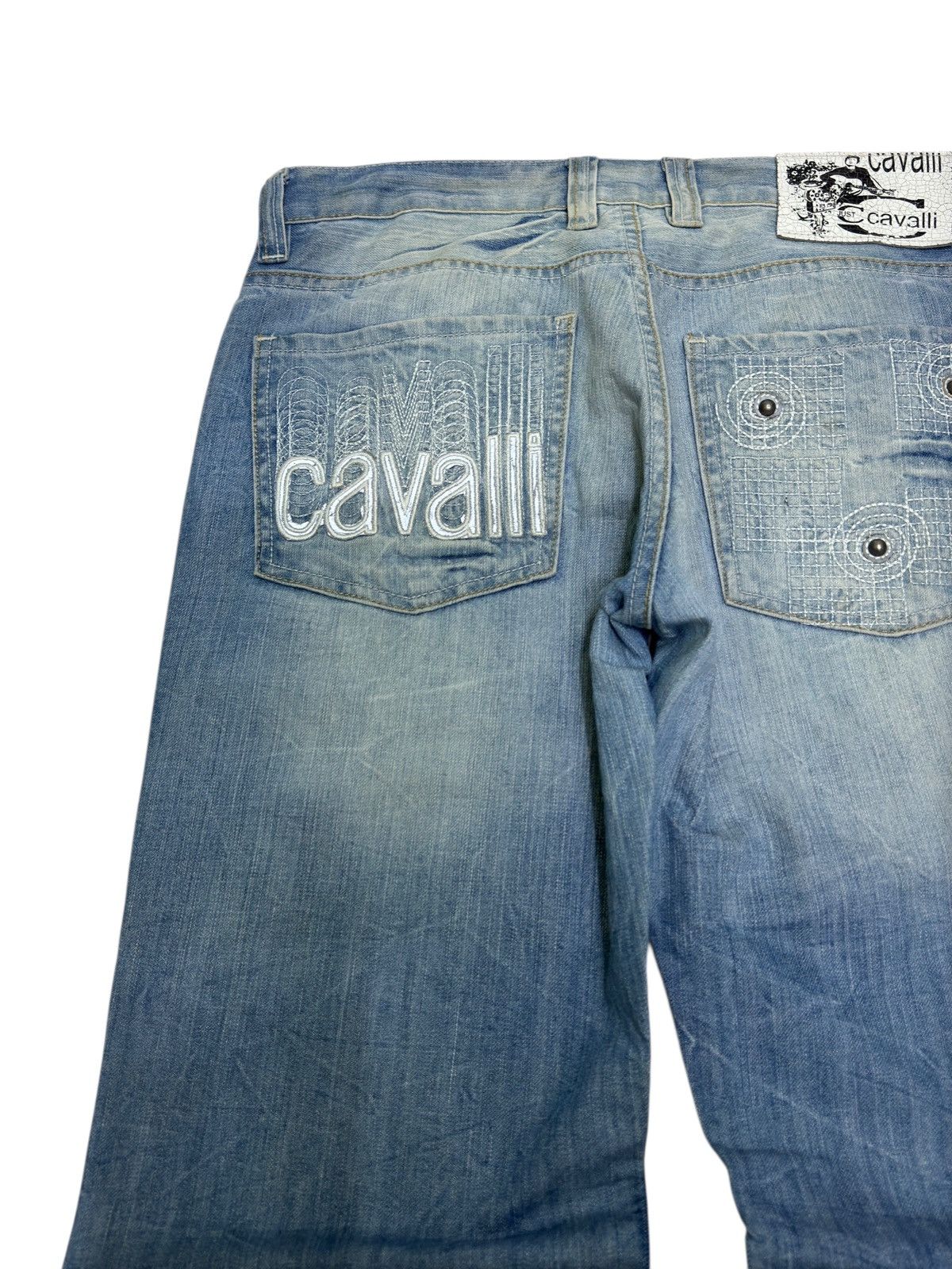 Just Cavalli Vintage JUST CAVALLI CLAW MARK EMBROIDERY LOGO DENIM Size US 31 - 12 Thumbnail