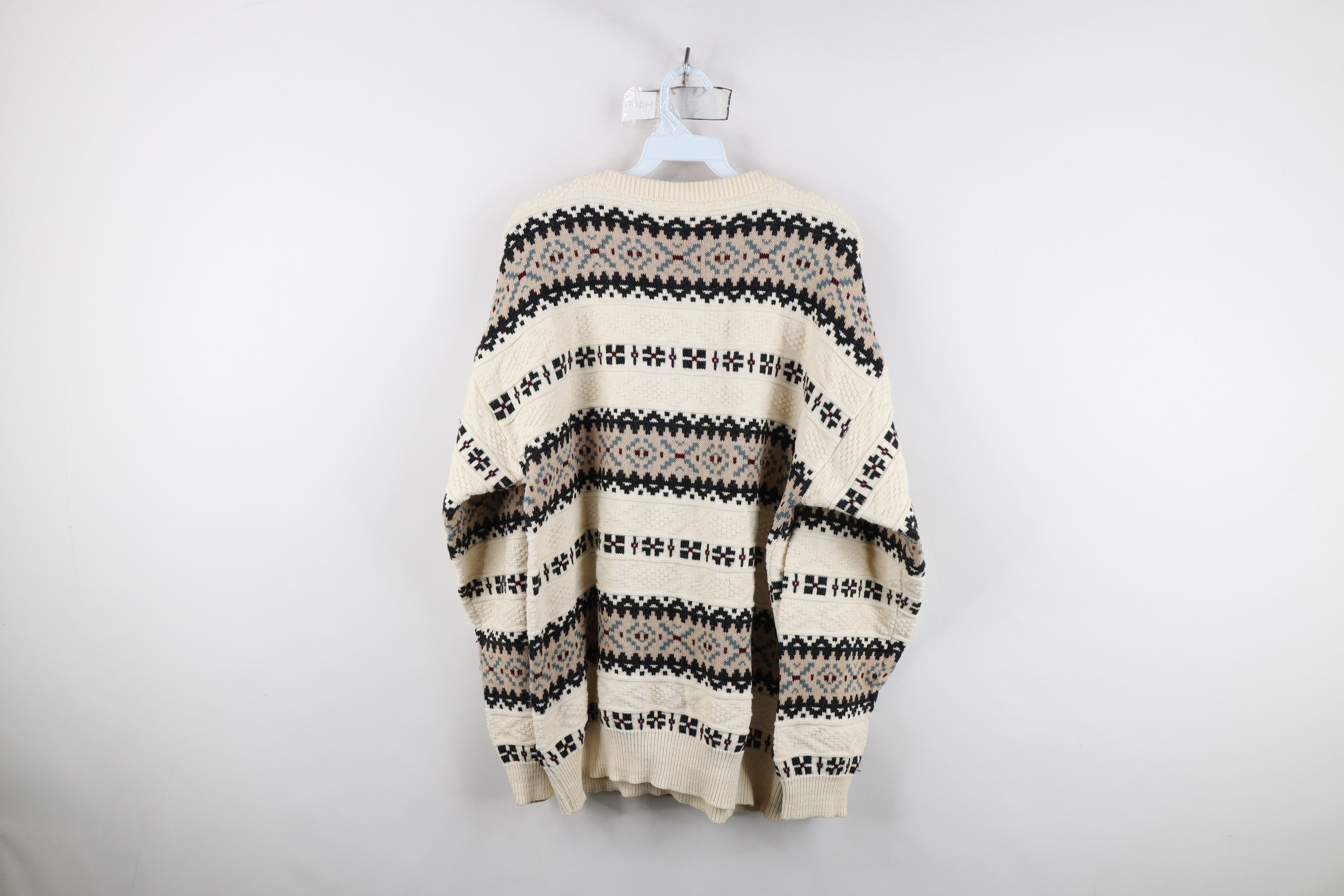 Vintage Vintage 90s Streetwear Cotton Fair Isle Knit Sweater USA Size US L / EU 52-54 / 3 - 9 Thumbnail