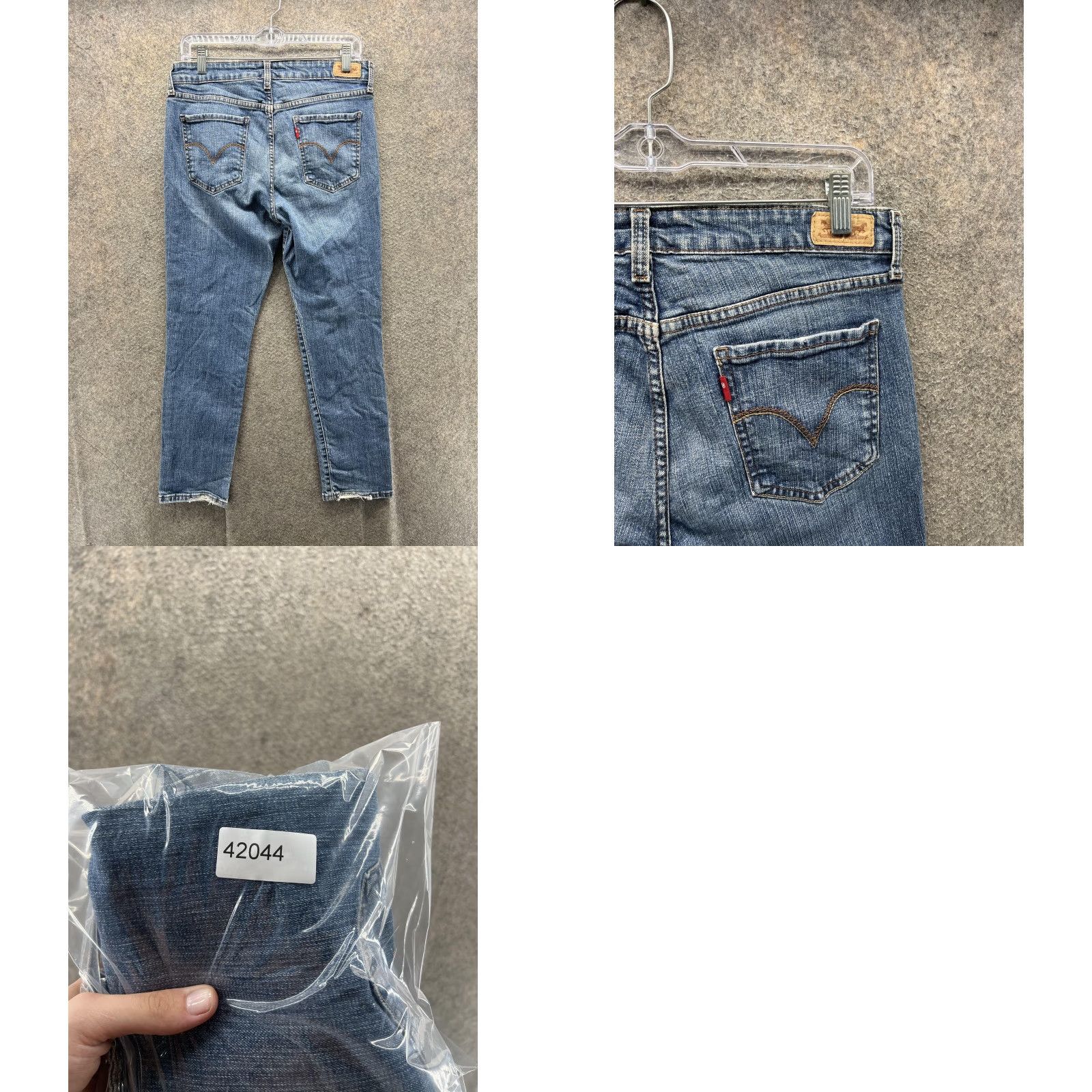 Levi's VINTAGE Levis Mid Rise Skinny Jeans Womens 12S 31x30 Blue Medium Wash Slim Fit Denim Size 34" / US 12 / IT 48 - 8 Thumbnail