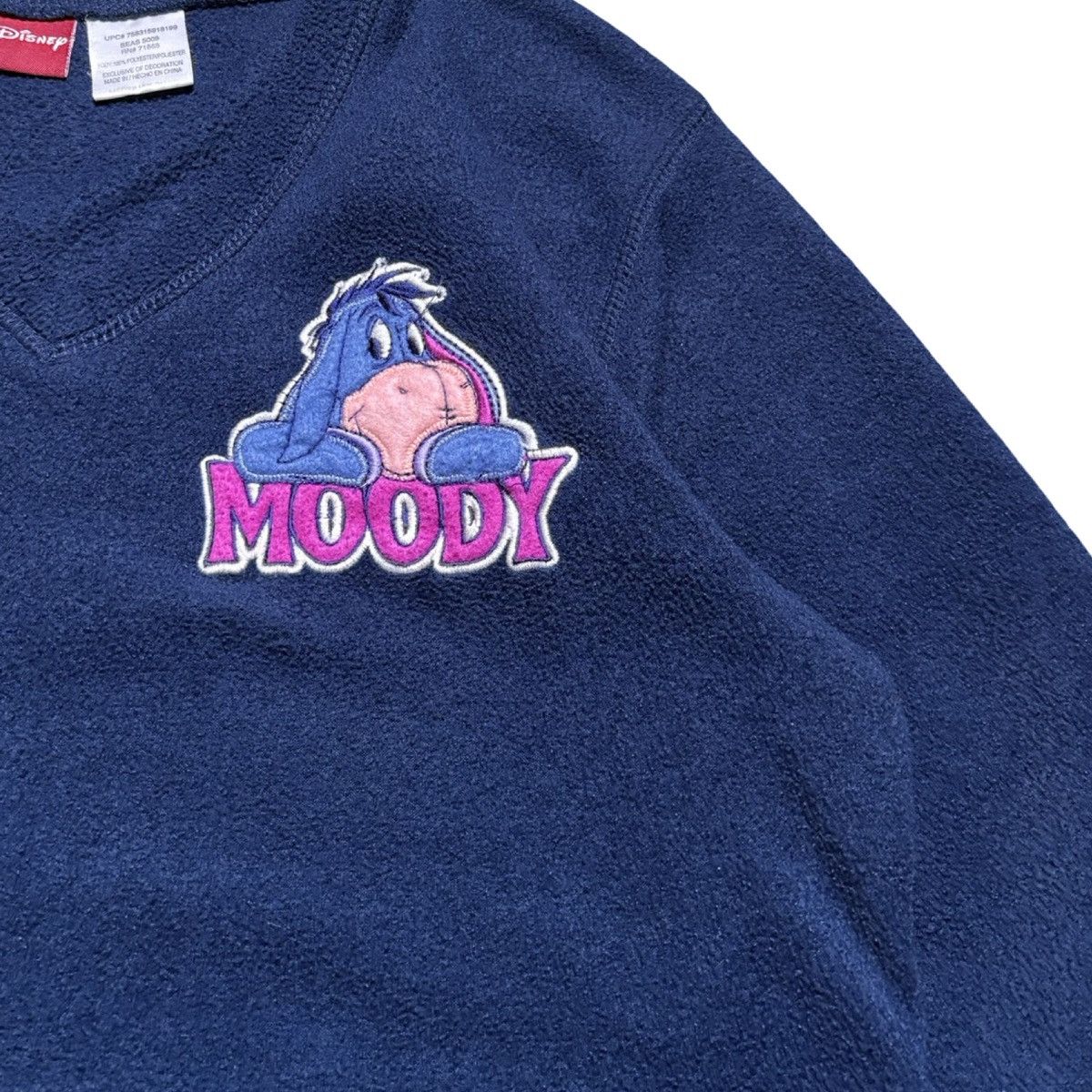 Disney Disney Eeyore Fleece Pullover Moody Navy Blue Sweatshirt Size M / US 6-8 / IT 42-44 - 2 Thumbnail