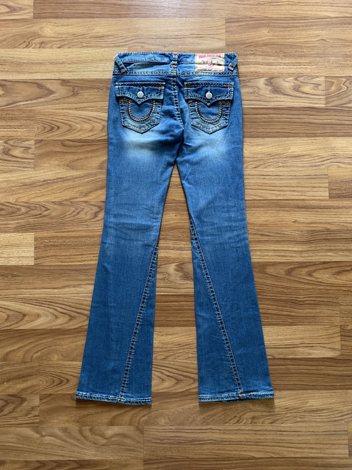 True Religion × Vintage True Religion Joey Super T Flare Jeans Bootcut Jeans Size 27" / US 4 / IT 40 - 3 Thumbnail