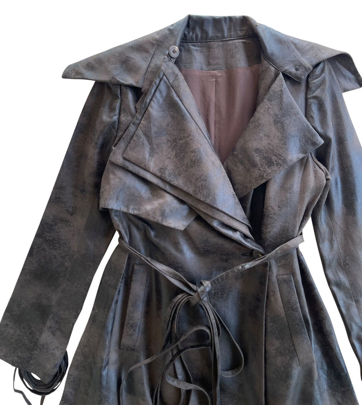 Japanese Brand Luxury Anndrhomme Moleskine Trench Coat Size S / US 4 / IT 40 - 8 Thumbnail