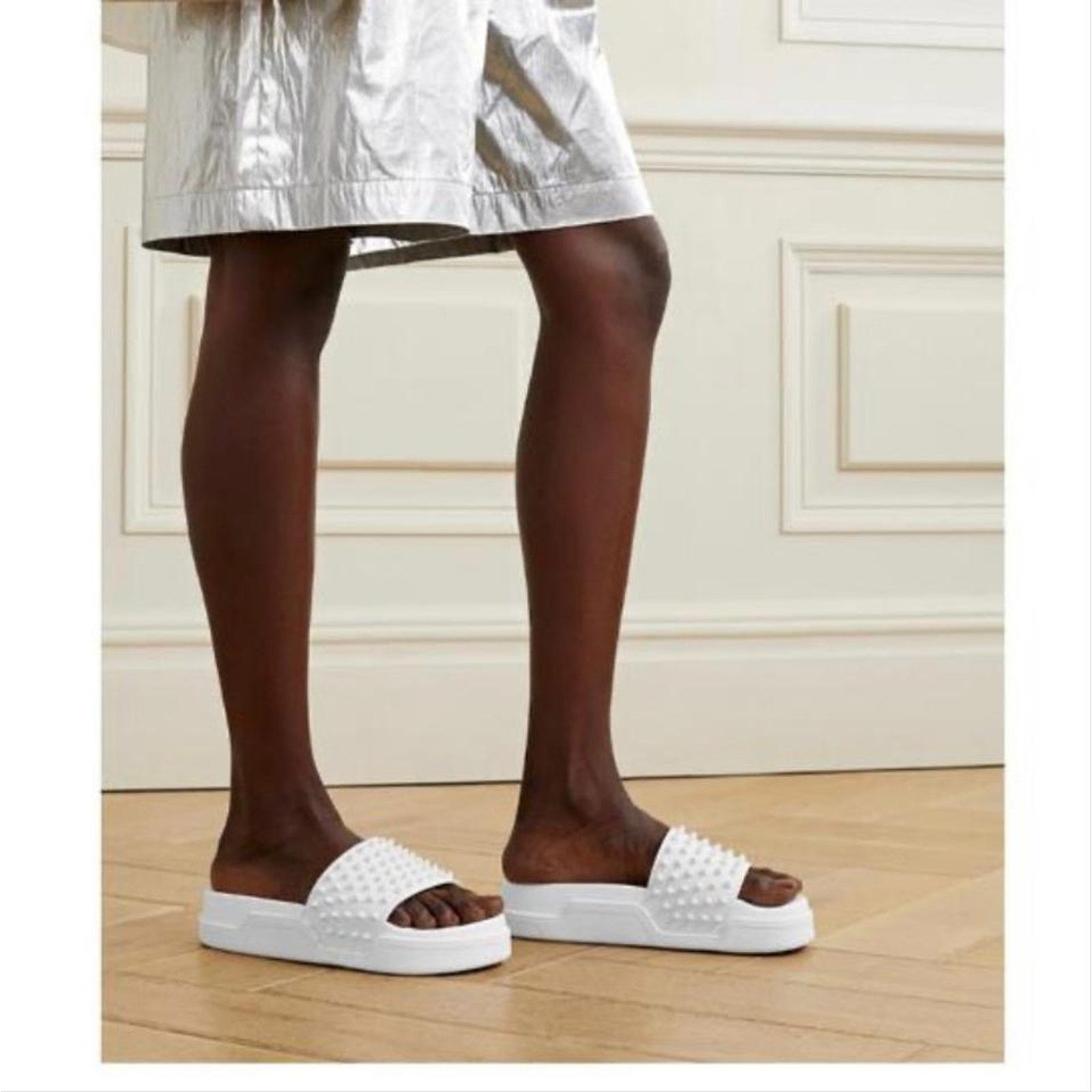 Christian Louboutin Pool Fun Donna 35 spiked platform slides Size US 11 / IT 41 - 2 Thumbnail