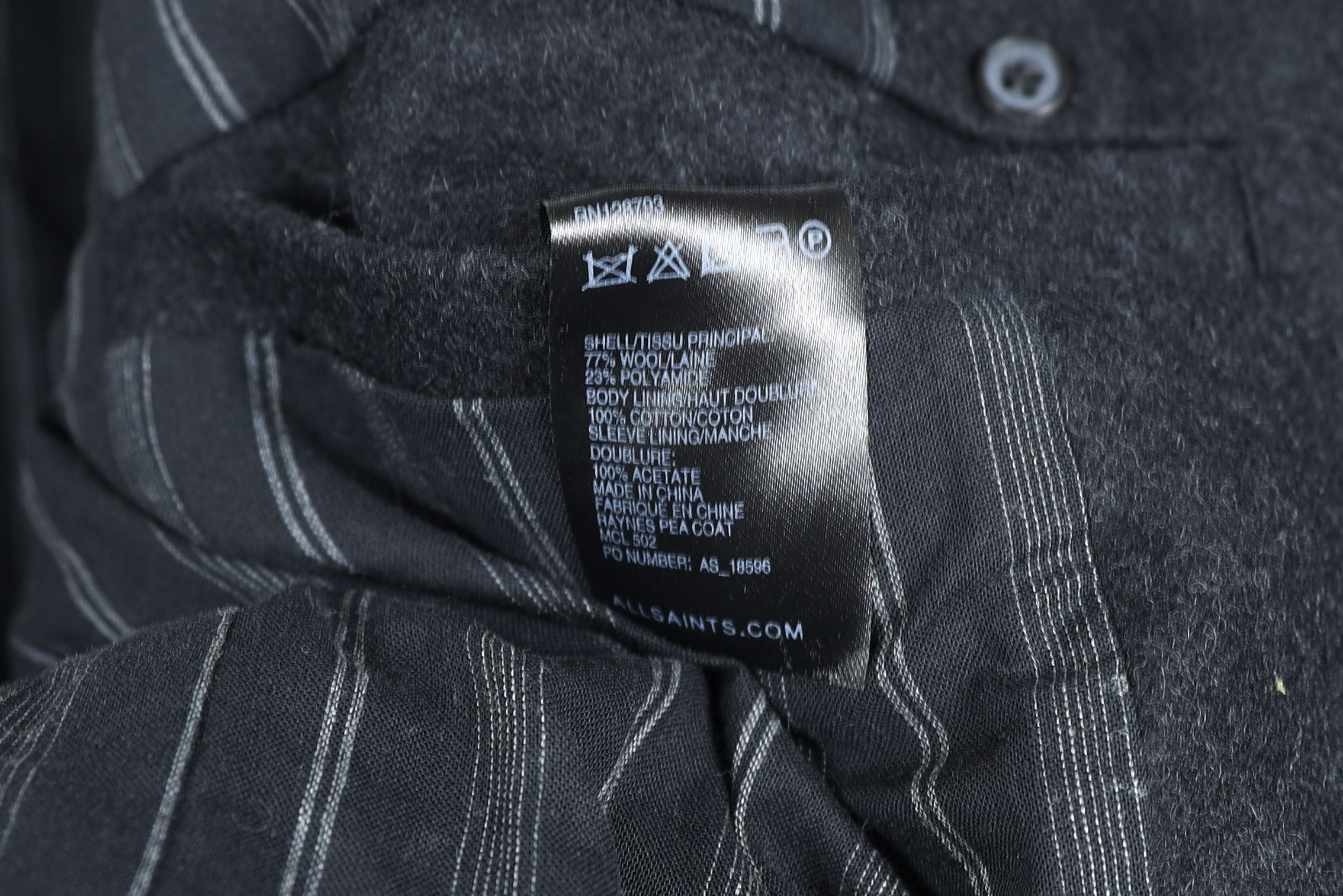 Allsaints AllSaints Raynes Wool Pea Coat Avant Garde Size US M / EU 48-50 / 2 - 9 Thumbnail