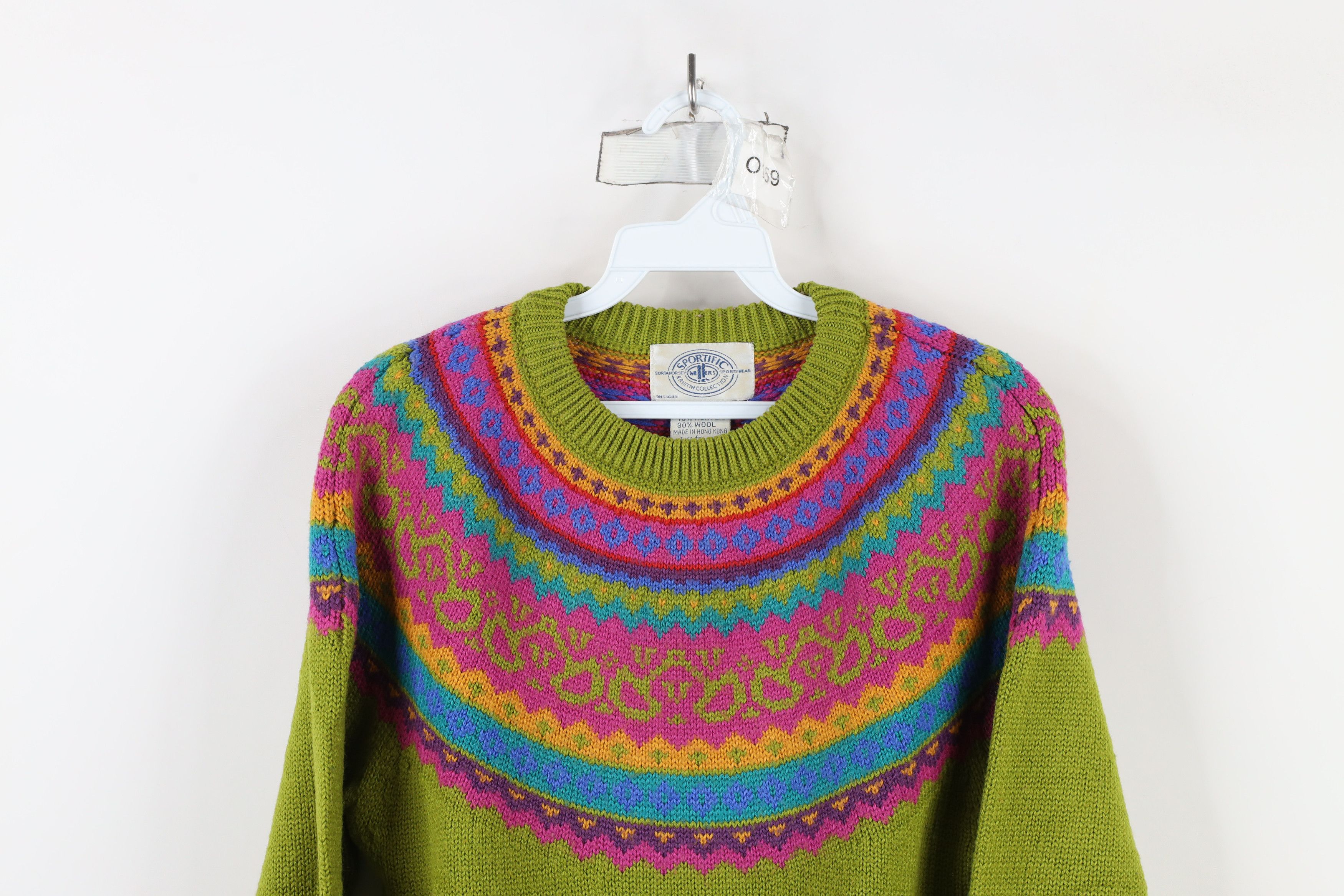 Vintage Vintage 90s Streetwear Blend Knit Rainbow Fair Isle Sweater Size S / US 4 / IT 40 - 2 Thumbnail