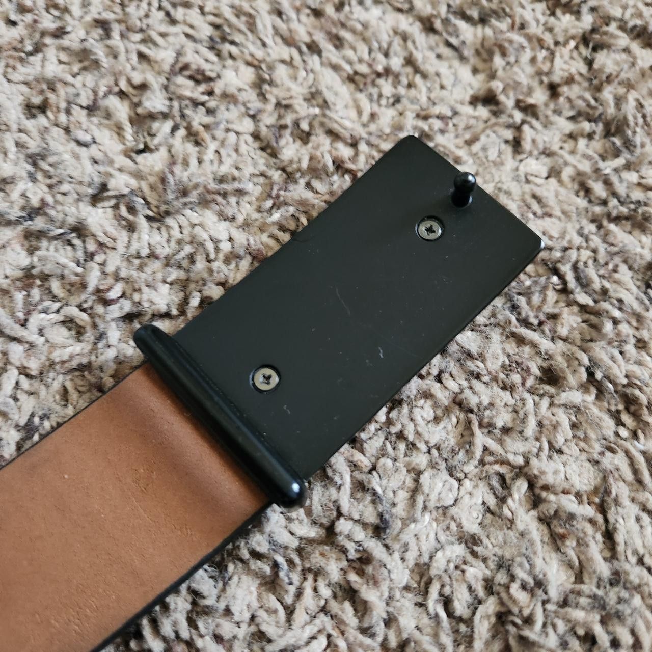 Nike Nike Leather Belt Buckle Black Men’s 34 Size 34 - 4 Thumbnail