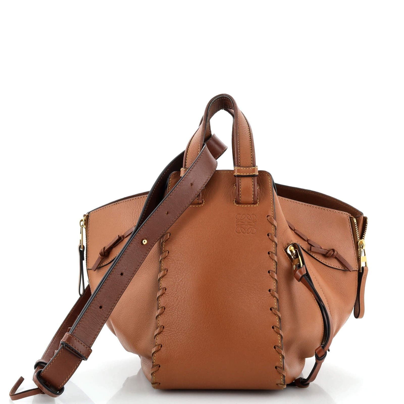 Hammock Bag Whipstitch Leather Small