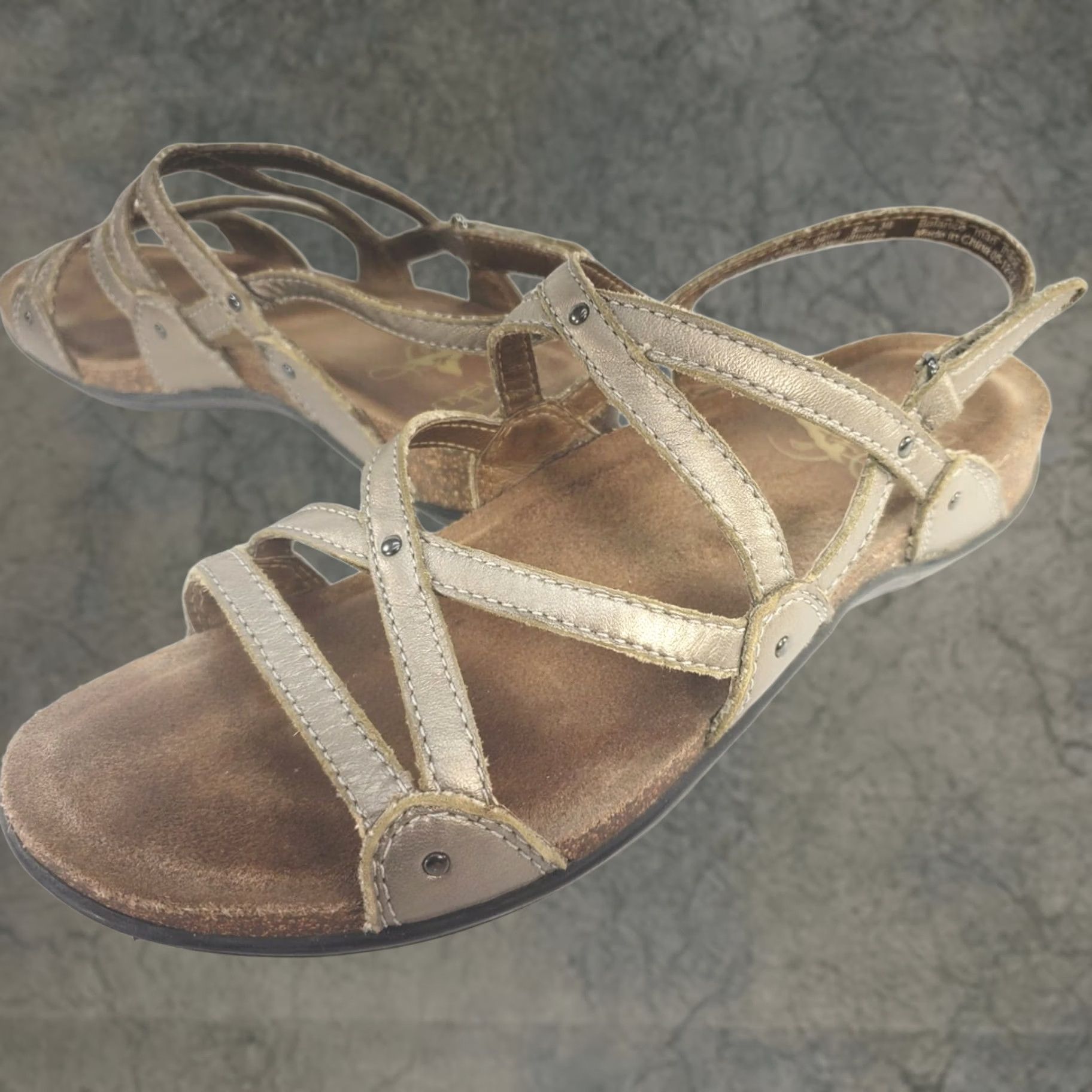 Dansko Dansko Slingback Womens Gold Leather Sling Back Strappy Open Toe Sandals 38EU Metallic Size US 8 / IT 38 - 1 Thumbnail