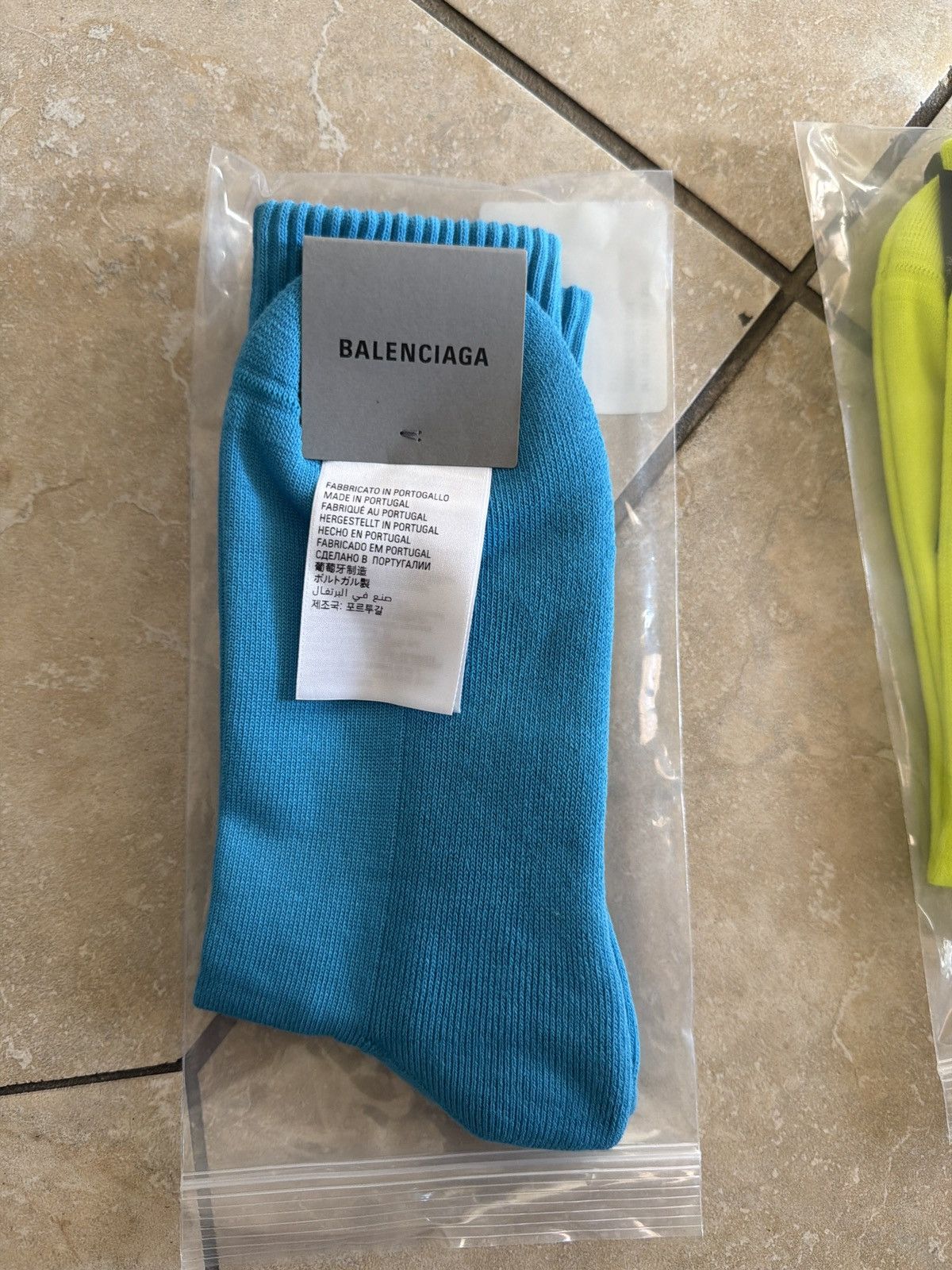 Balenciaga Balenciaga sporty b logo socks blue large 41-43 Size ONE SIZE - 2 Thumbnail