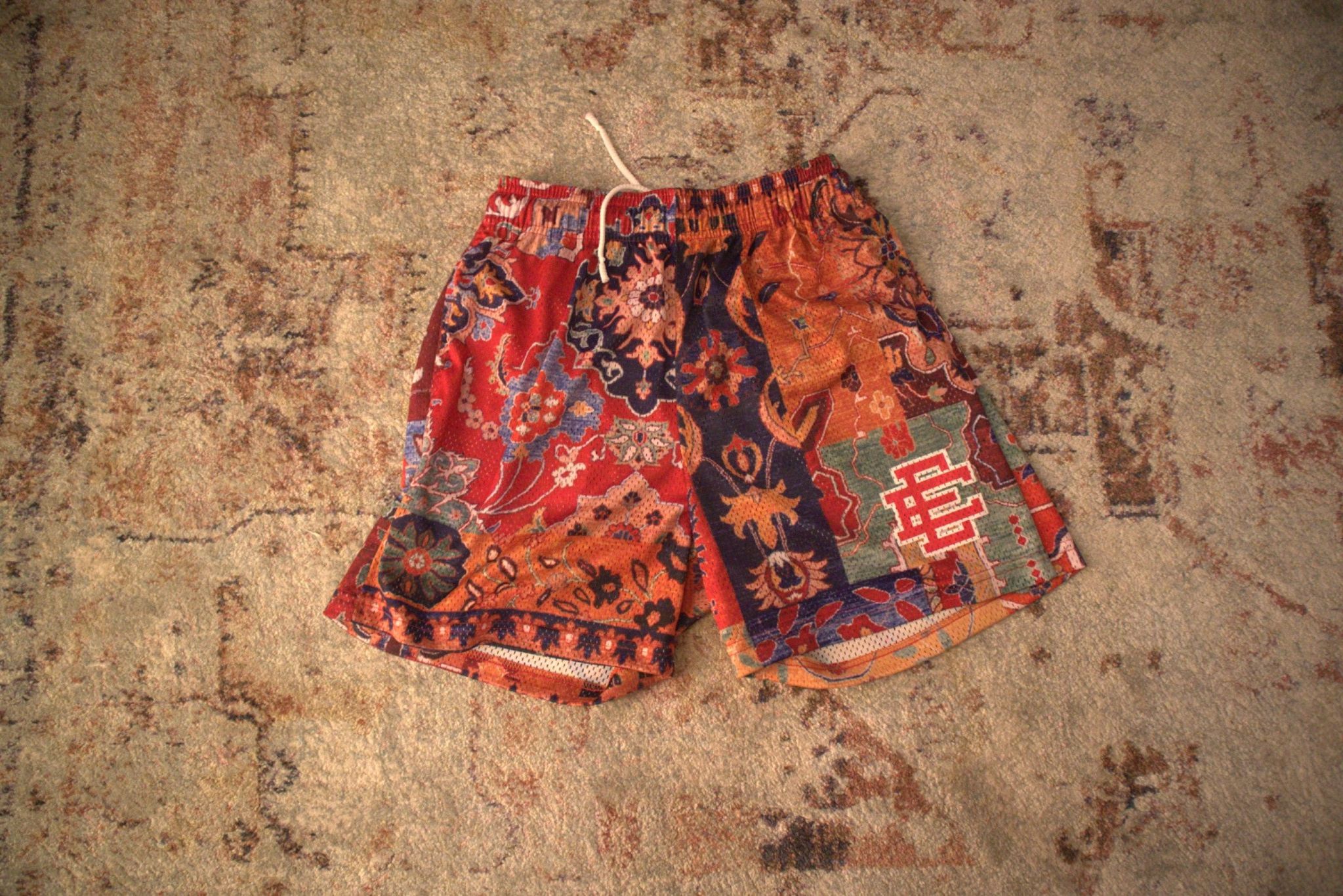 Pre-owned Eric Emanuel Rug Shorts In Multi