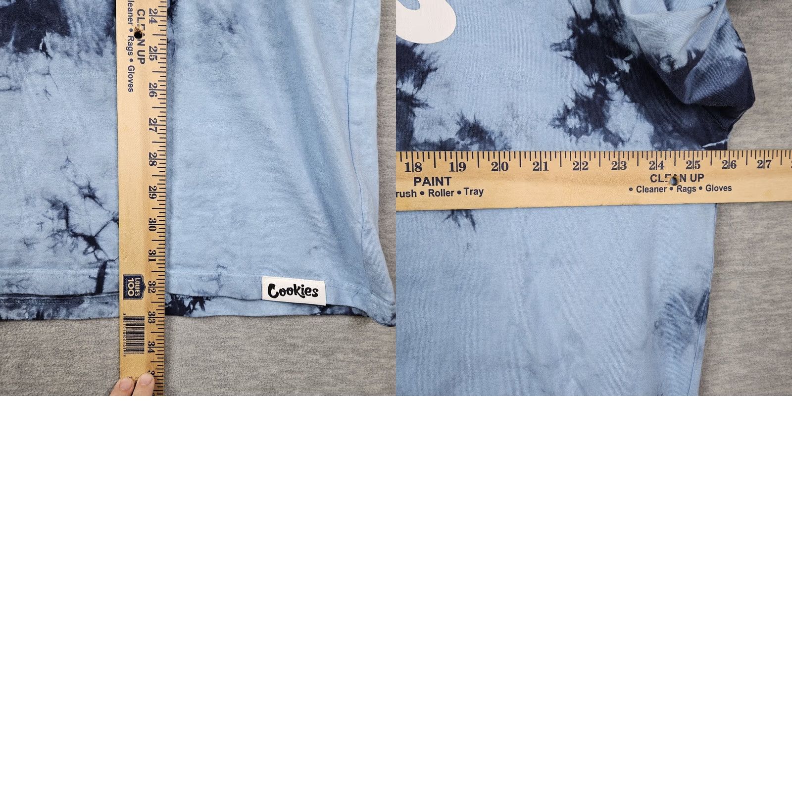 Vintage Cookies Blue Sky Tie Dye Navy Blue Short Sleeve Crew Neck Tee 3XL Men Regular Cotton T-Shirt New Size US 39 - 8 Thumbnail
