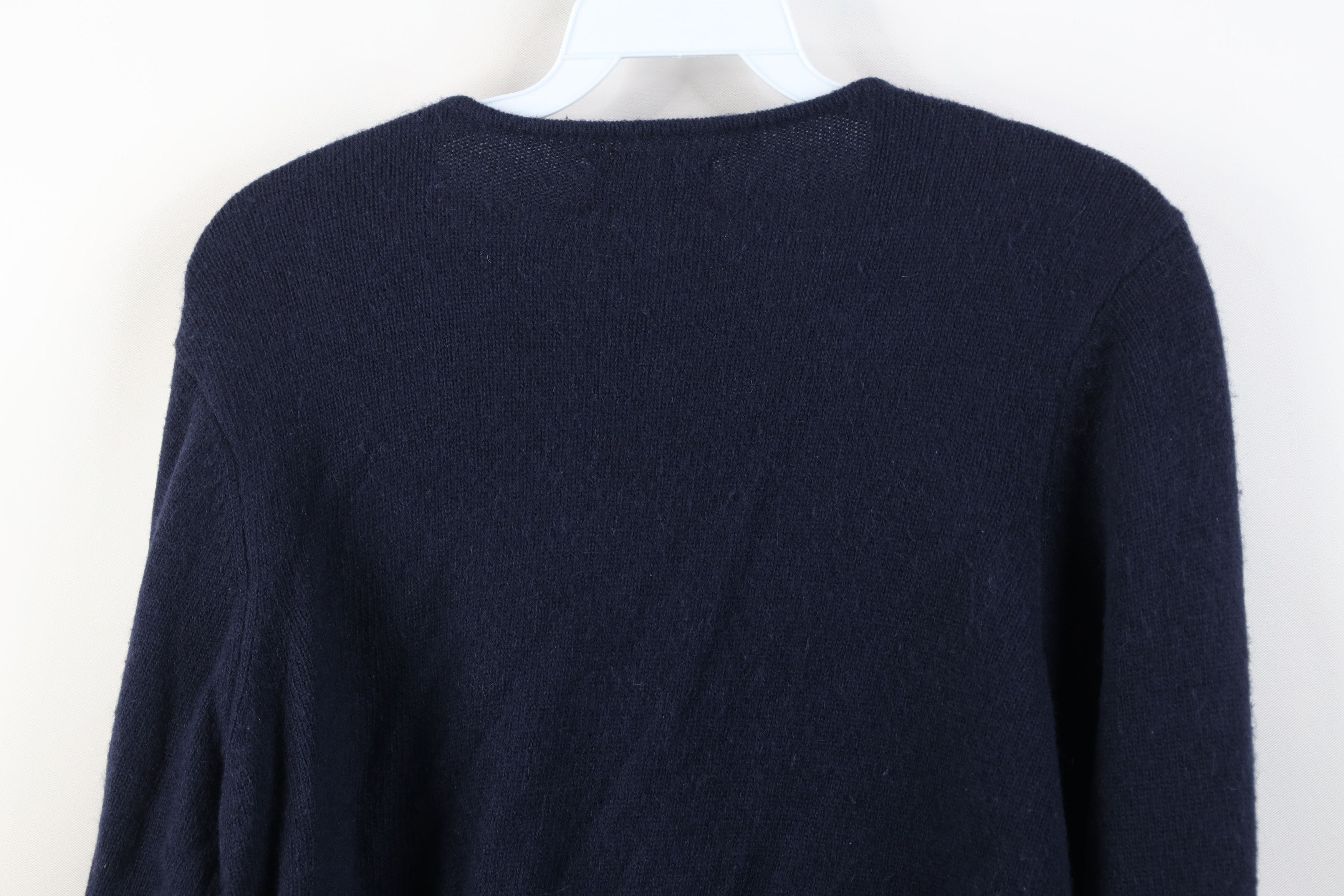 Vintage Vintage 90s Streetwear Lambswool Angora Knit Sweater Blue Size M / US 6-8 / IT 42-44 - 9 Thumbnail