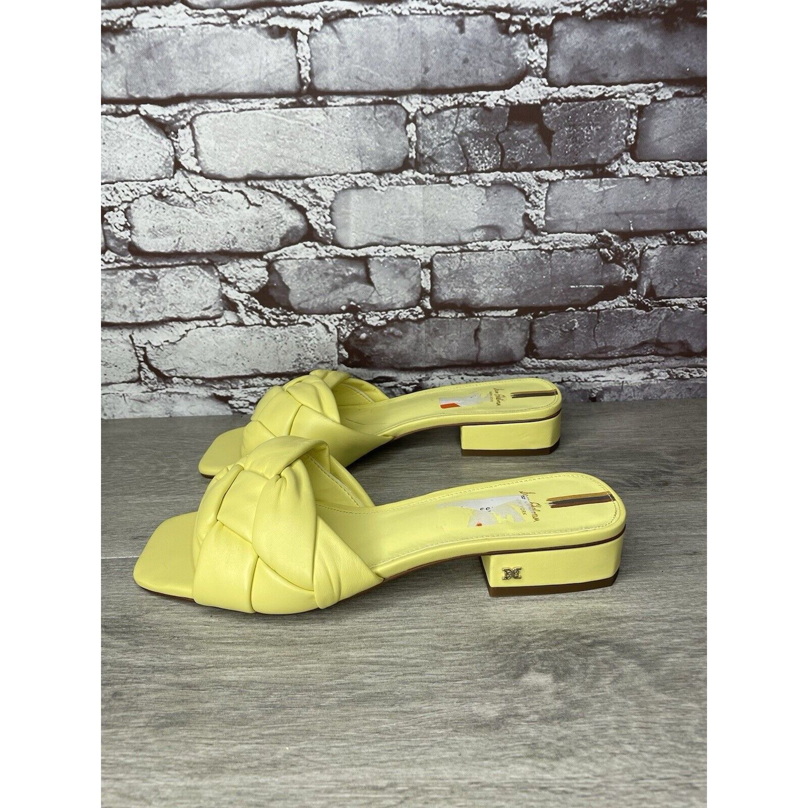 Sam Edelman Sam Edelman Dawson Yellow Knot Leather Slides Heel Sandals W Size US 10 / IT 40 - 11 Thumbnail