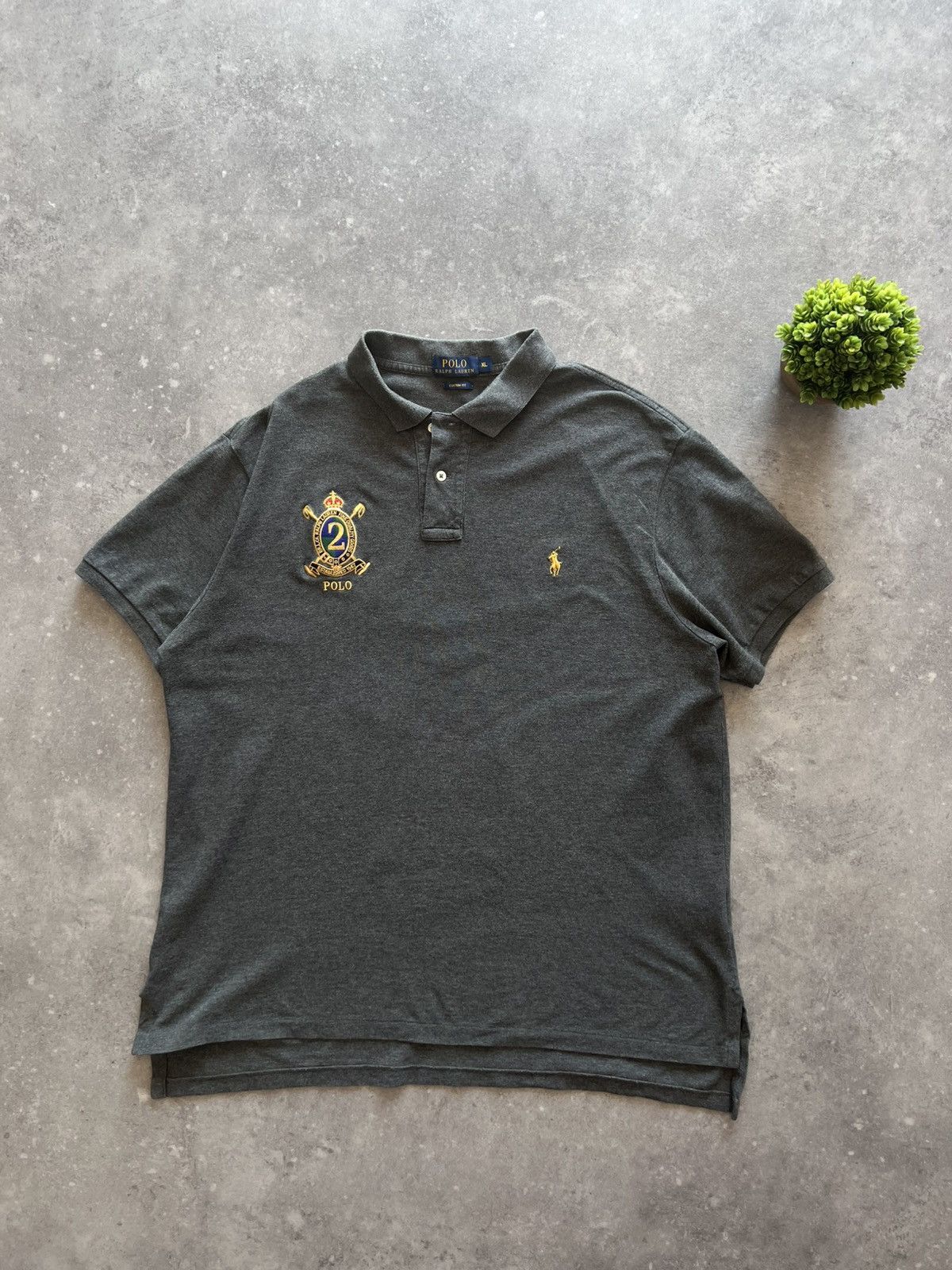 Polo Ralph Lauren Ralph Lauren Polo Shirt Gold Logo Streetwear Old Money Y2K Size US XL / EU 56 / 4 - 2 Thumbnail