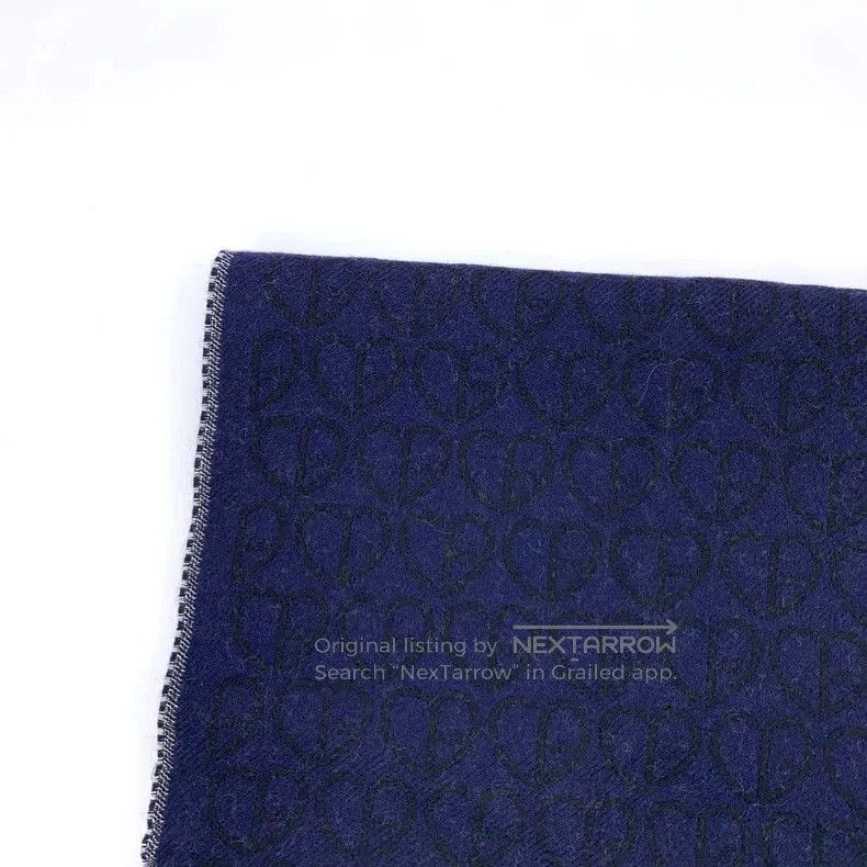 Other Dior Blue CD Embroidered Wool Scarf. Size ONE SIZE - 2 Thumbnail