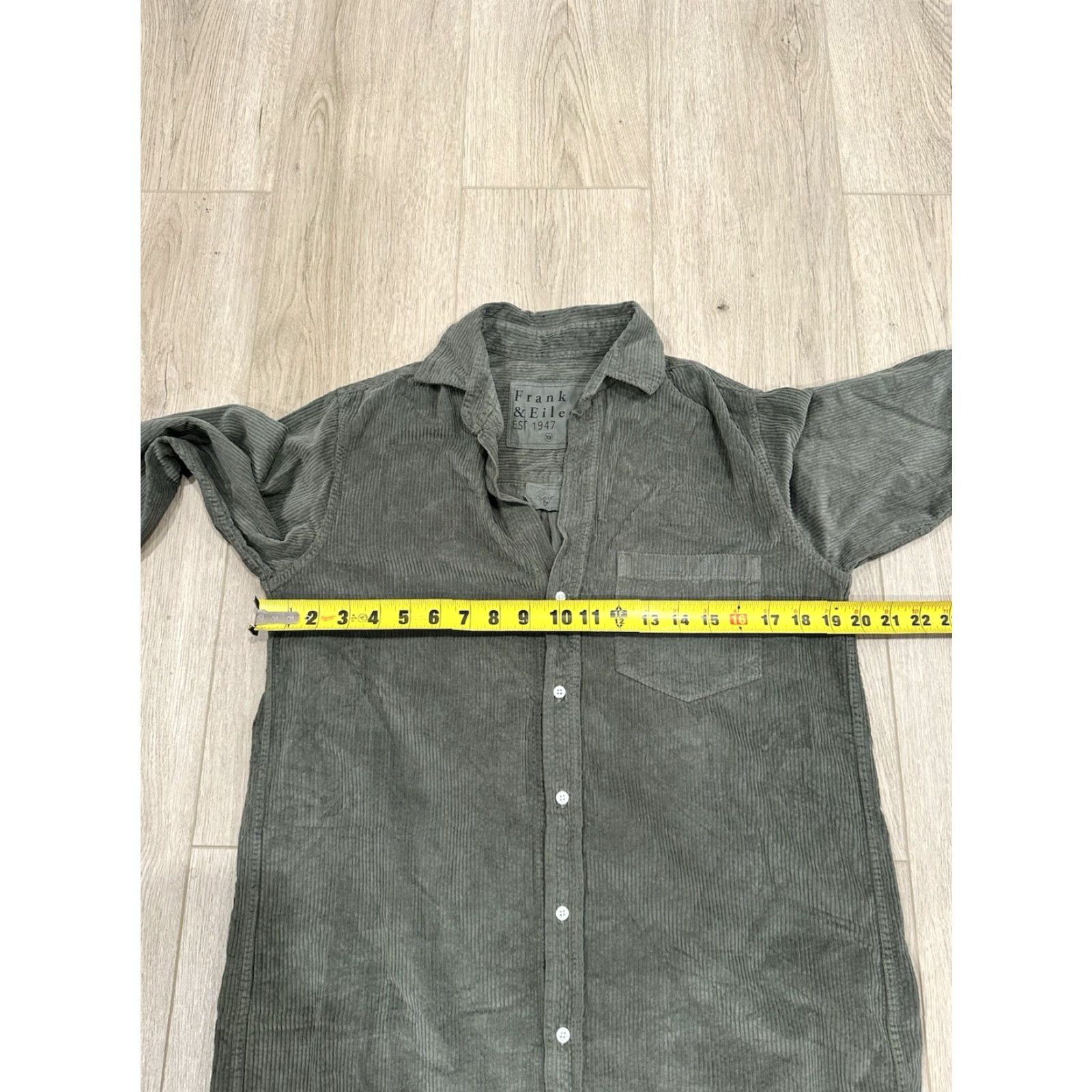 Frank & Eileen Frank & Eileen Rory Corduroy Maxi Shirtdress Long-Sleeve Green Cotton XS Dress Womens Regular Vintage No Size XS / US 0-2 / IT 36-38 - 7 Thumbnail