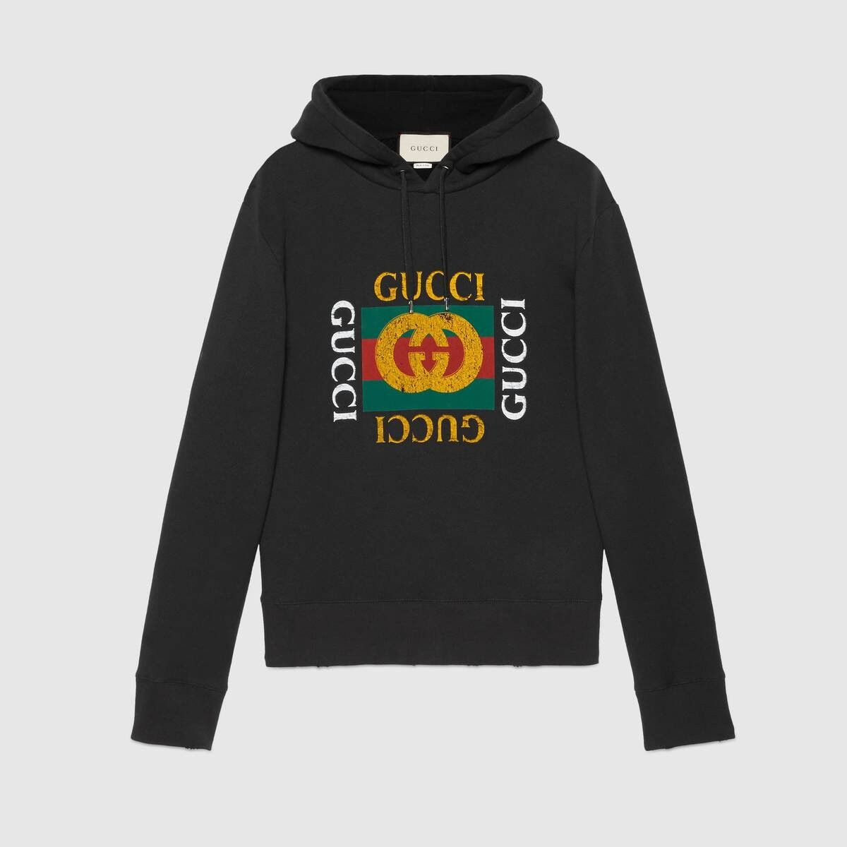 Gucci o1mt1gz0725 Oversize Sweatshirt Hoodie With Gucci Logo Black Size US S / EU 44-46 / 1 - 1 Thumbnail