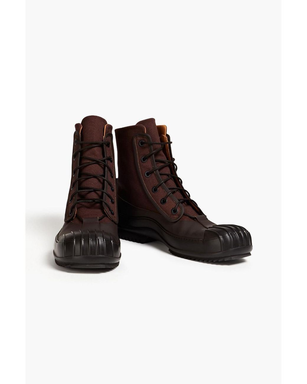 Maison Margiela Maison Margiela Leather trimmed Canvas Boots Size US 7 / EU 40 - 1 Thumbnail
