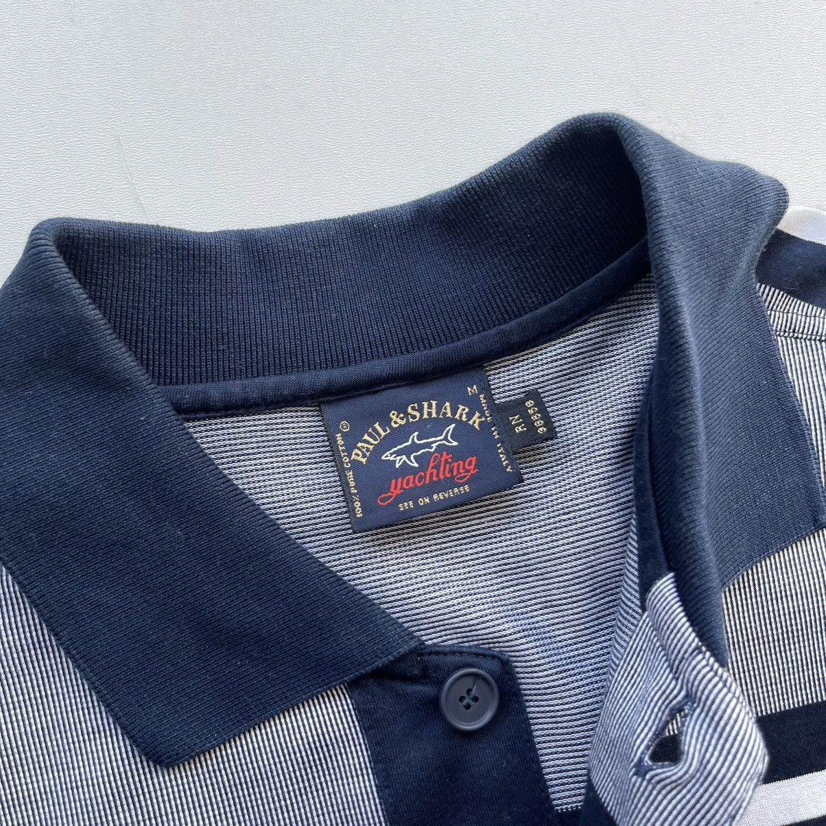 Paul & Shark × Vintage Paul & Shark Yachting Vintage Stripe Pure Cotton Polo Shirt Size US M / EU 48-50 / 2 - 7 Thumbnail
