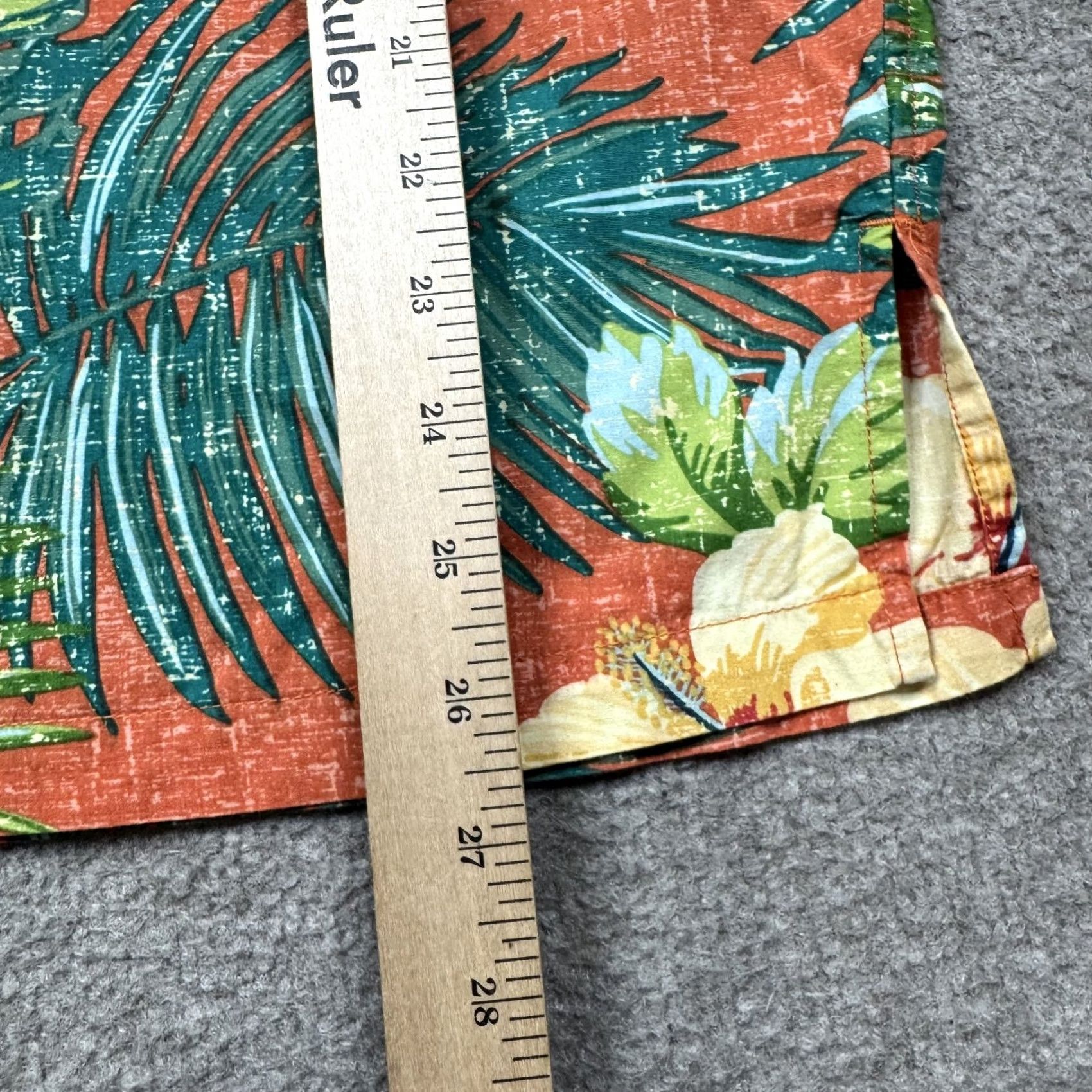 Tori Richard Tori Richard Polo Shirt Men's M Orange Floral Short Sleeve Shirt Size US M / EU 48-50 / 2 - 7 Thumbnail