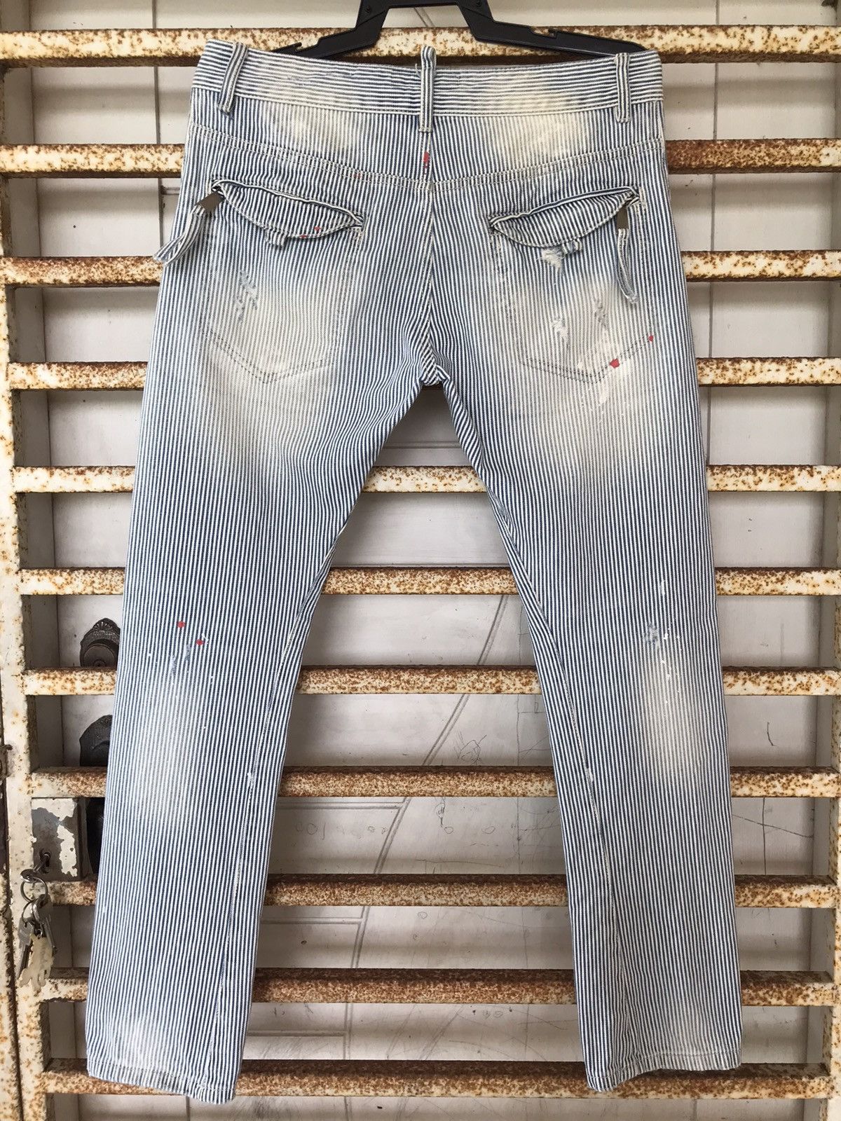 Japanese Brand × Seditionaries Japanese Hickory Bondage Zipper Jeans Slim Straight Size US 31 - 2 Thumbnail