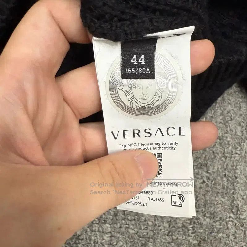 Versace Versace Black Cotton Men's Pullover Sweater . Size US L / EU 52-54 / 3 - 4 Thumbnail