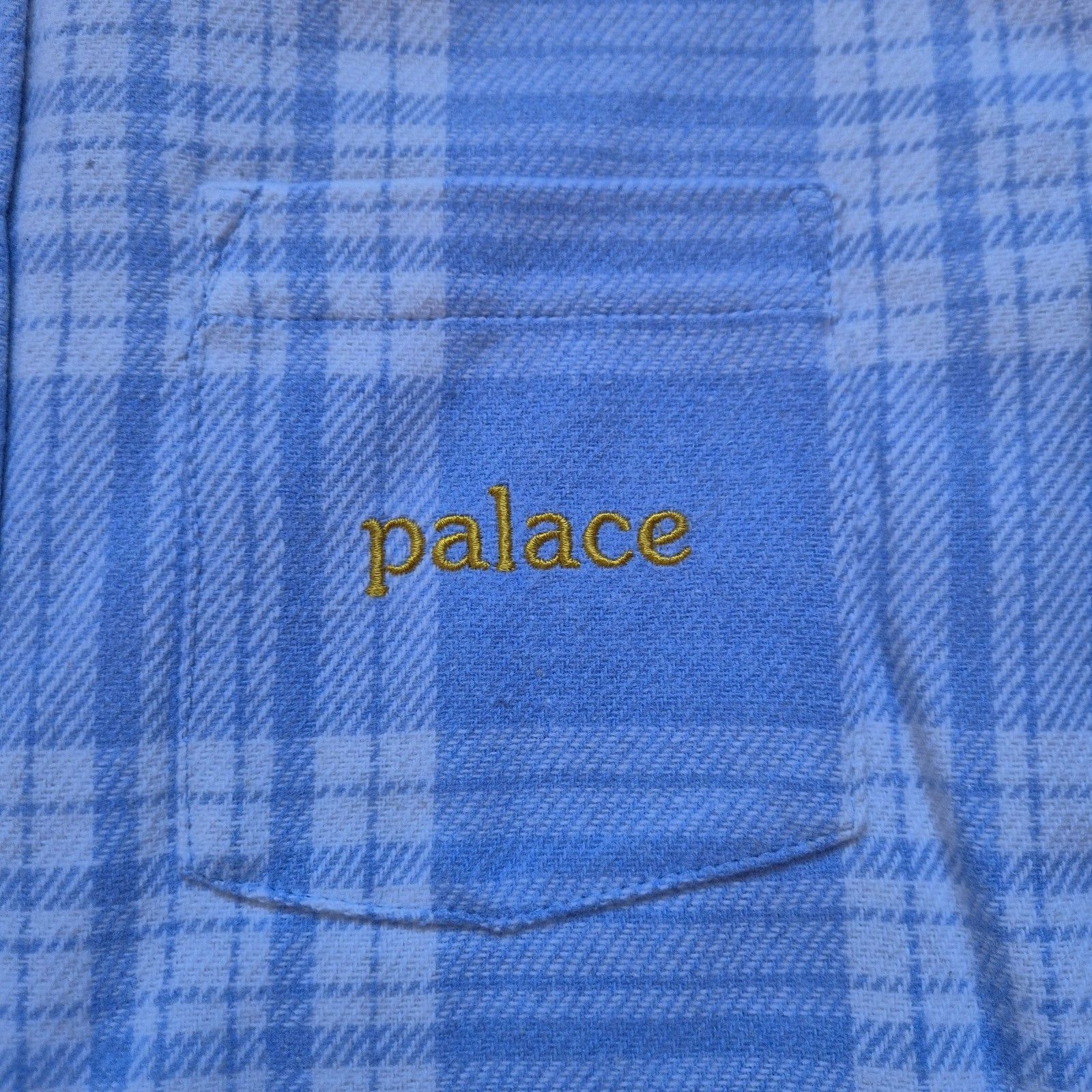 Palace Palace Check Insulated Check Shirt Faint Blue Large New FW24 Size US L / EU 52-54 / 3 - 4 Thumbnail