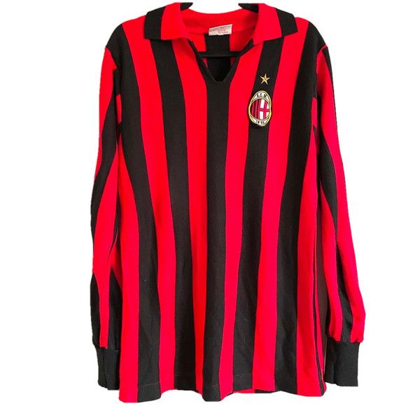 Vintage AC Milan Soccer Long Sleeve Jersey Sweater - M, Italy 🇮🇹 Size US M / EU 48-50 / 2 - 12 Thumbnail