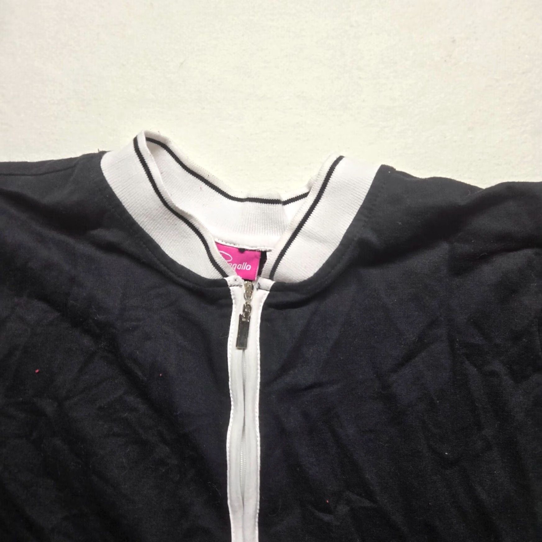 Vintage Cappagallo Black Velour Full Zip Jacket Sweater Women's Large Long Sleeve Size L / US 10 / IT 46 - 2 Thumbnail