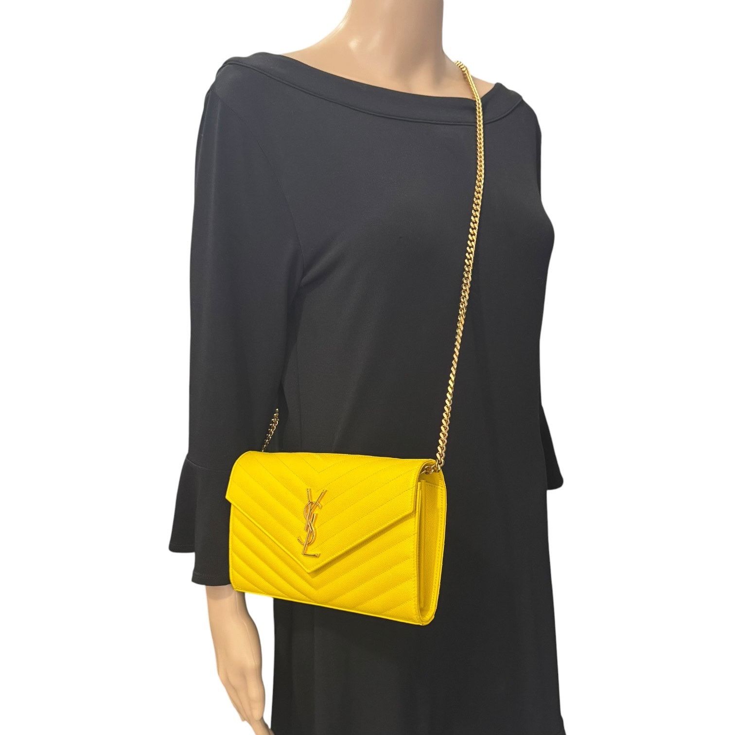 Yves Saint Laurent Saint Laurent Cassandre Envelope Wallet-On-Chain Bag Size ONE SIZE - 3 Thumbnail