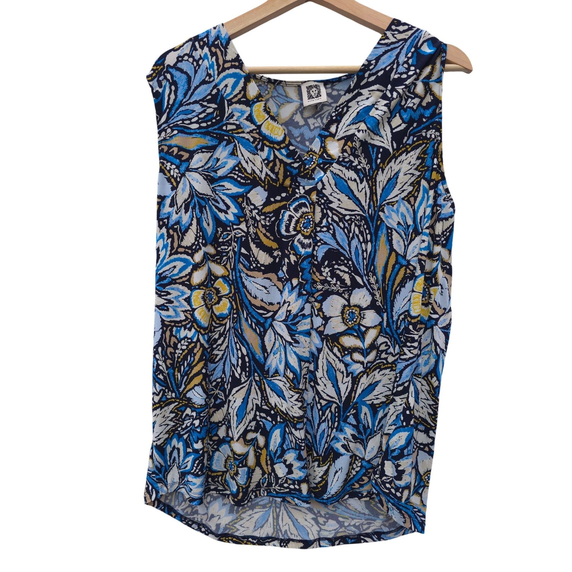 Anne Klein Anne Klein Womens Sleeveless Floral Blouse Top M Size M / US 6-8 / IT 42-44 - 1 Thumbnail