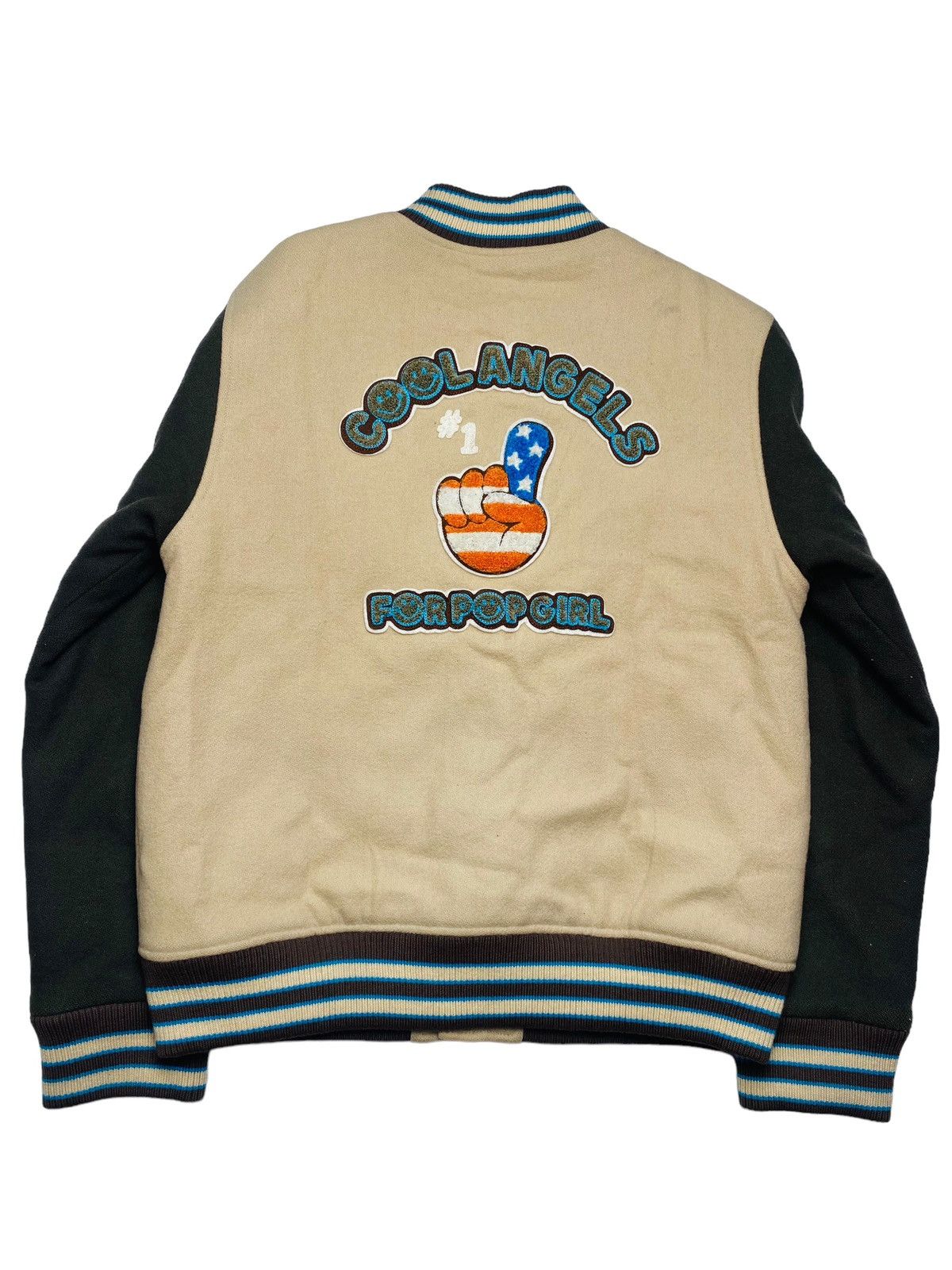 image of 2000S Angel Blue - 1 Varsity Jacket in Cream, Women's (Size Medium)