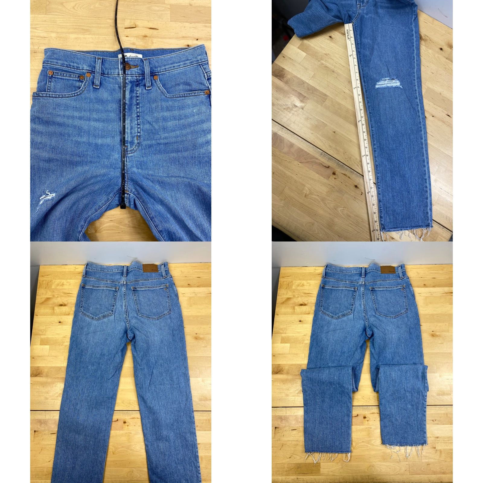 Madewell VINTAGE Madewell Jeans Women 27x27 Blue High Rise Casual Regular 9820 Straight Pockets Stretch Size 27" / US 4 / IT 40 - 8 Thumbnail