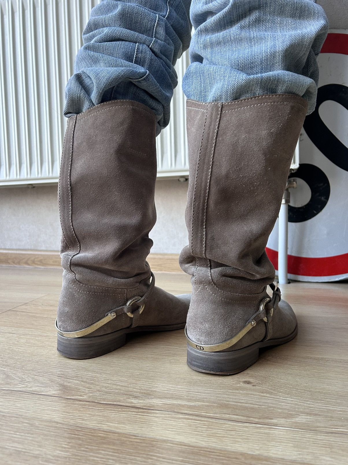 Christian Dior Monsieur Christian Dior Suede Knee High Riding Boots Size US 9 / IT 39 - 6 Thumbnail