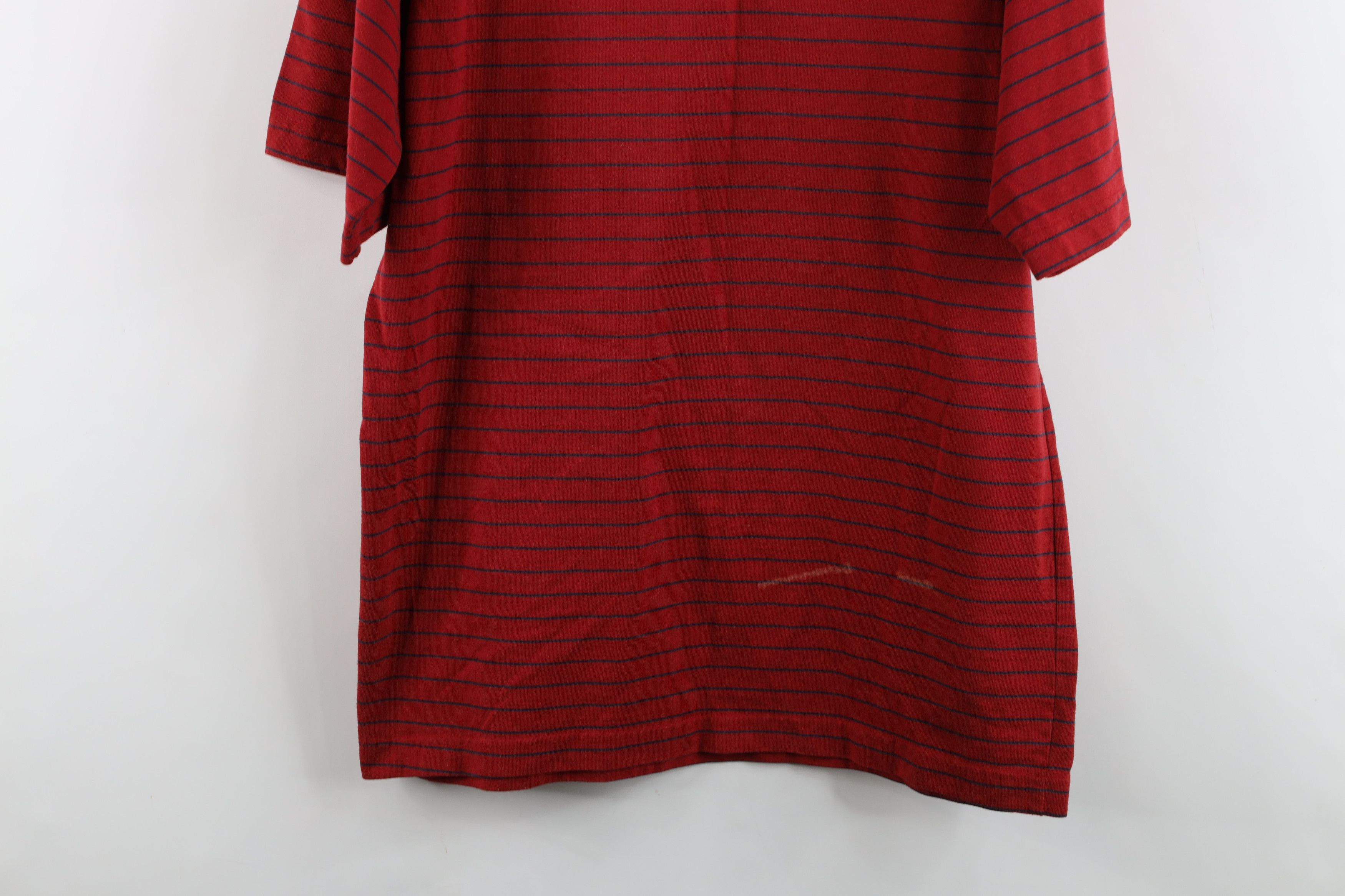 Vintage Vintage 90s Streetwear Striped Short Sleeve T-Shirt Red Size US M / EU 48-50 / 2 - 13 Thumbnail